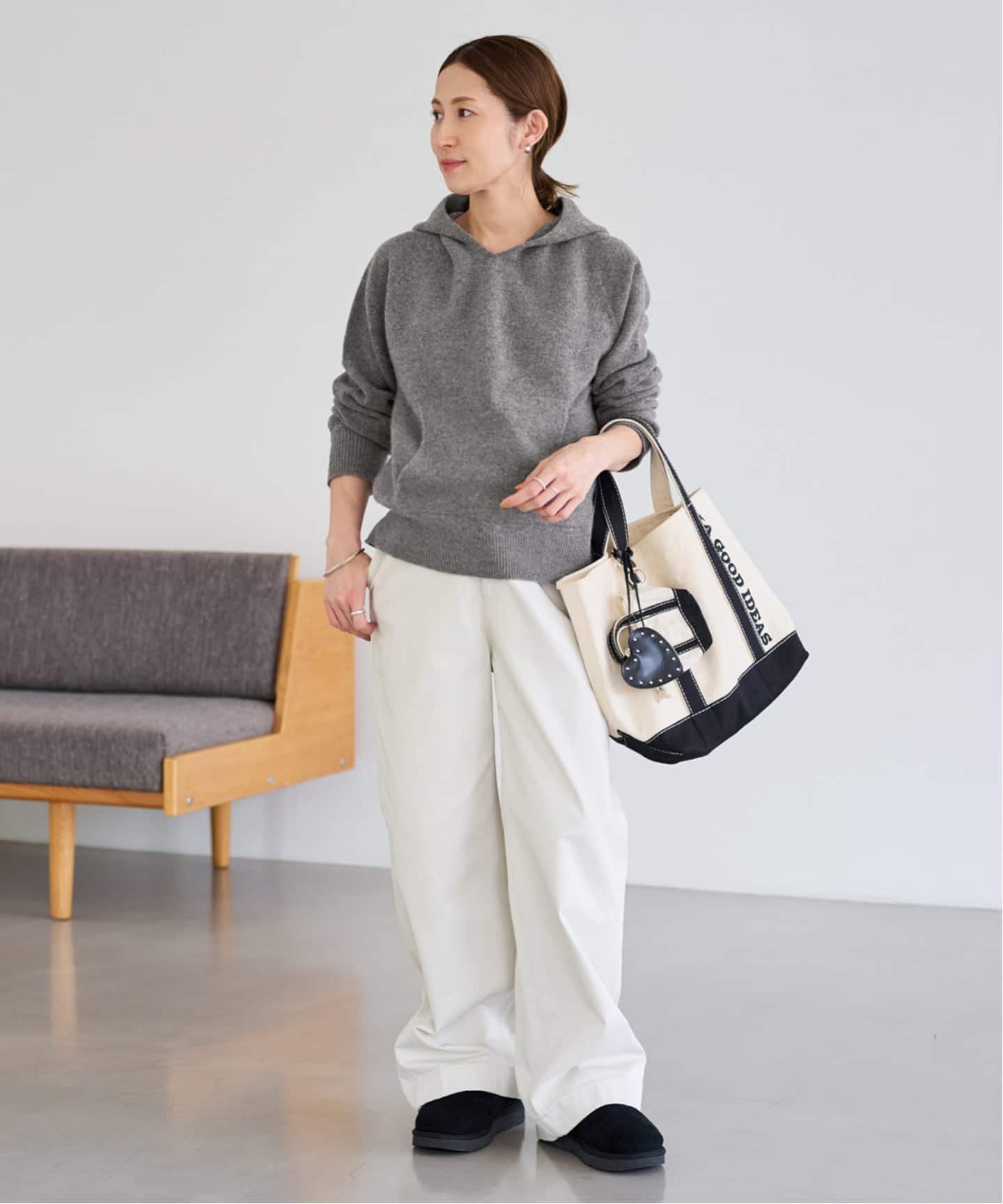 ≪追加≫圧縮ウールフードプルオーバー（ニット／セーター