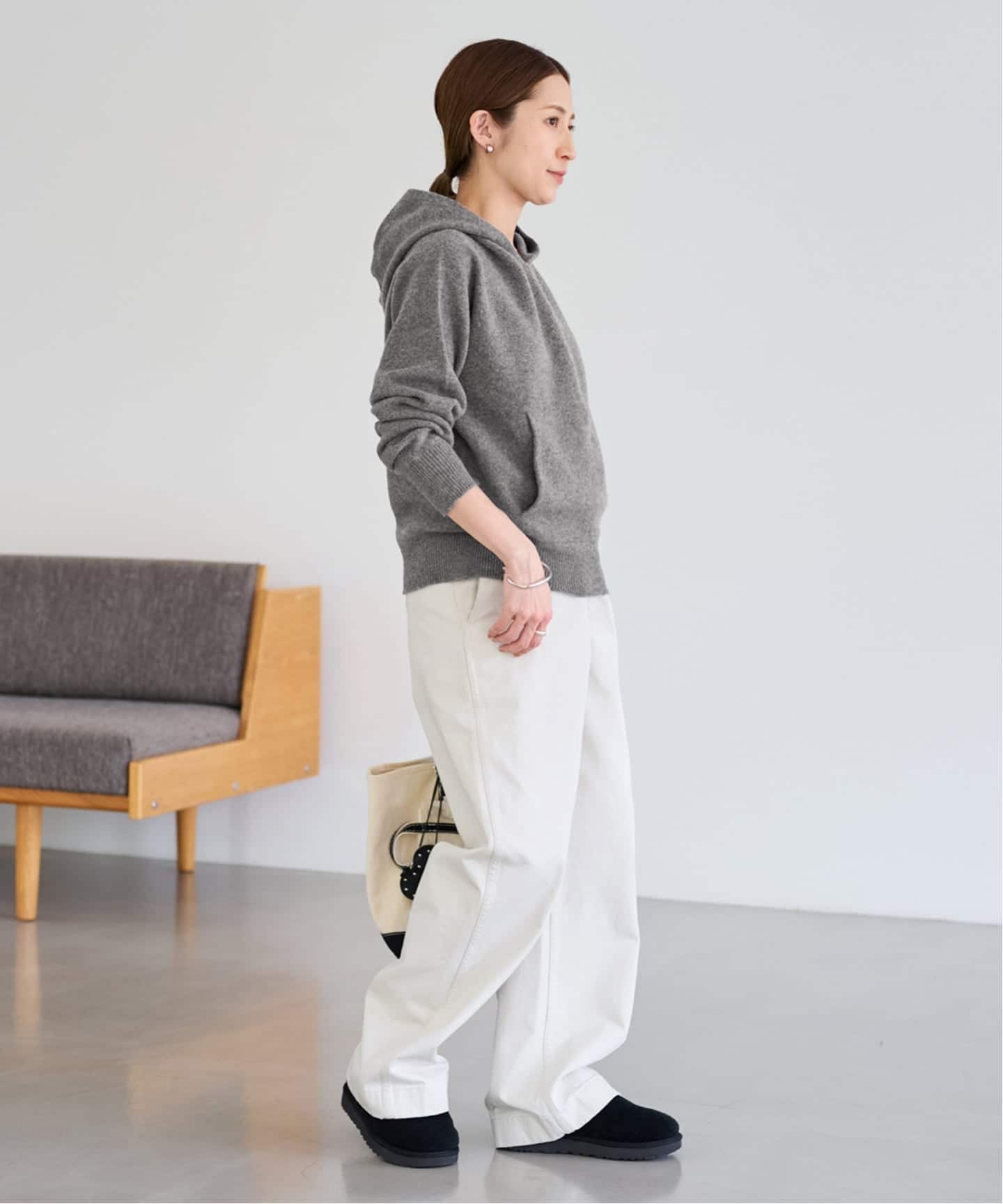 ≪追加≫圧縮ウールフードプルオーバー（ニット／セーター