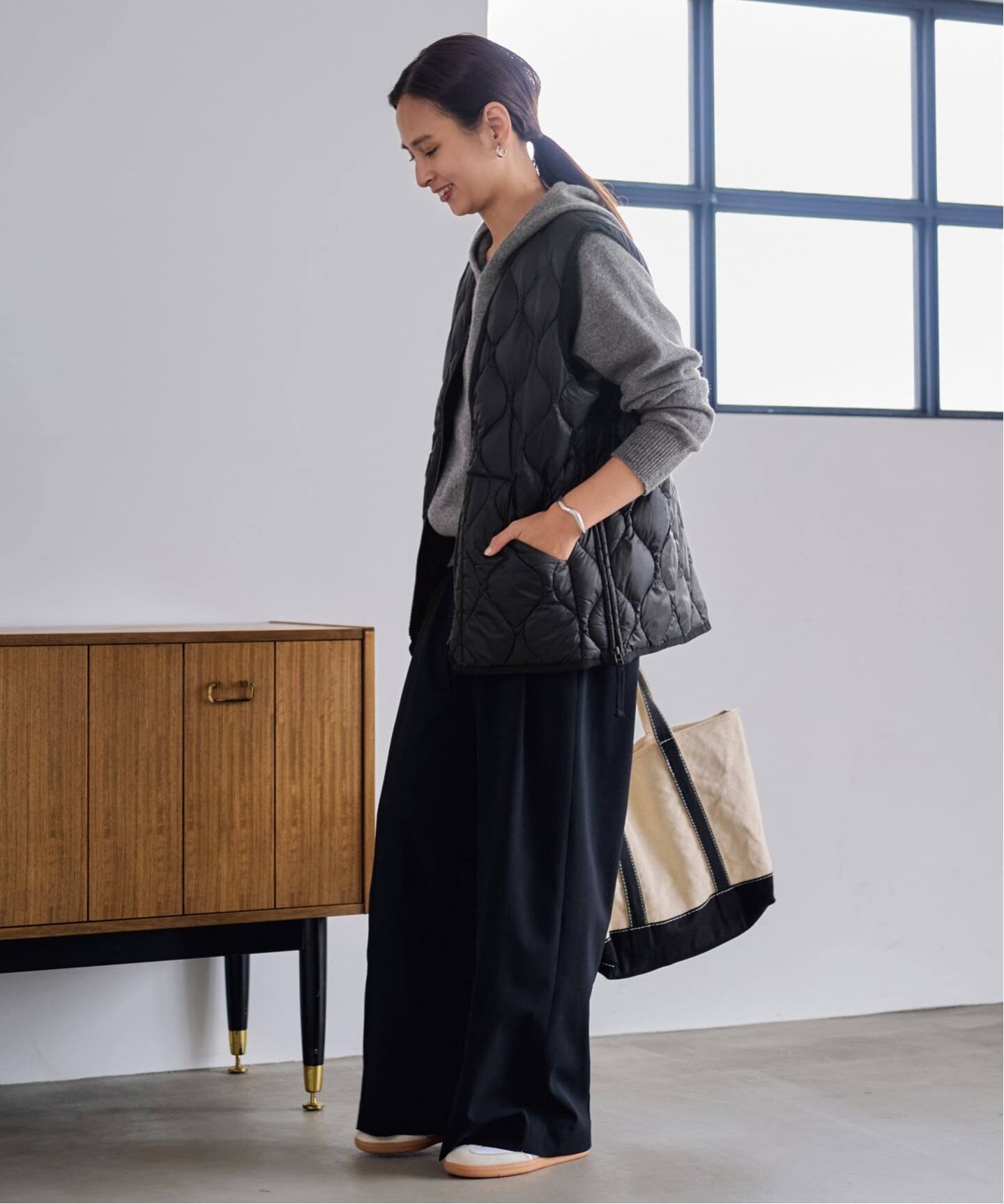 ≪追加≫圧縮ウールフードプルオーバー（ニット／セーター