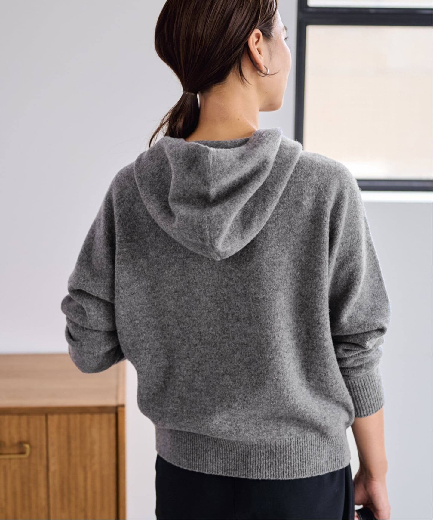 ≪追加≫圧縮ウールフードプルオーバー（ニット／セーター