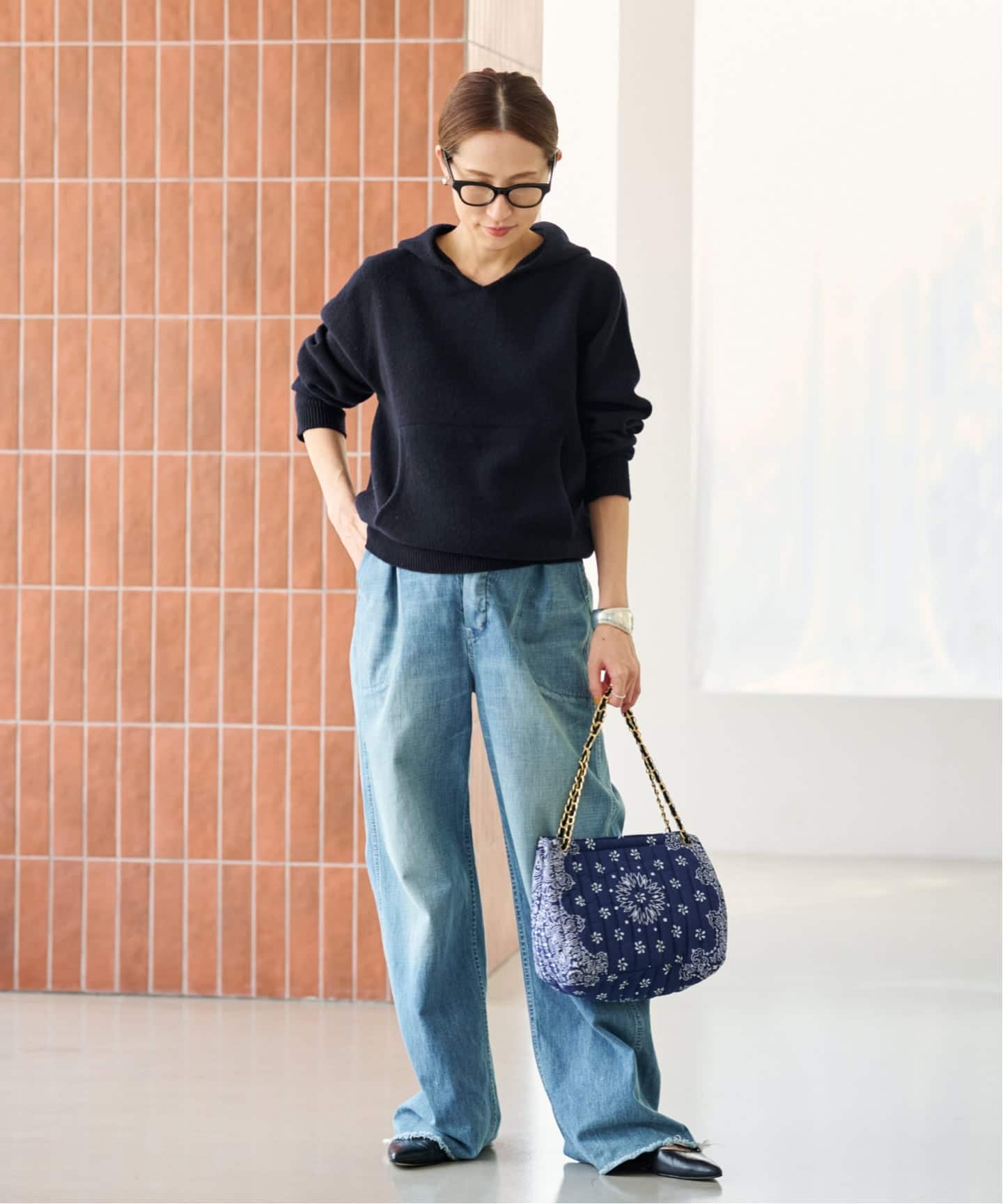 ≪追加≫圧縮ウールフードプルオーバー（ニット／セーター