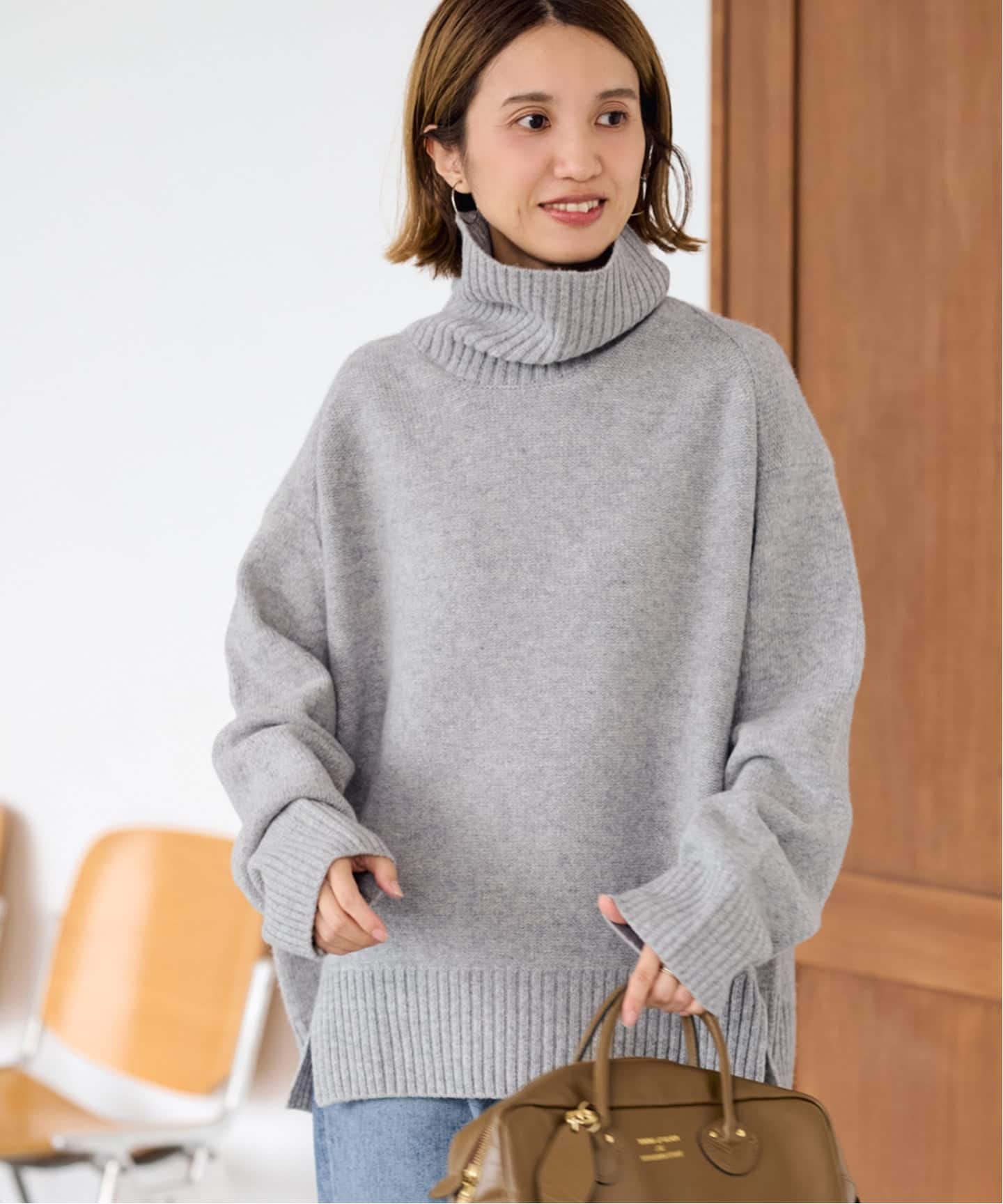 ≪WEB先行追加≫AQUA タートルプルオーバー（ニット／セーター