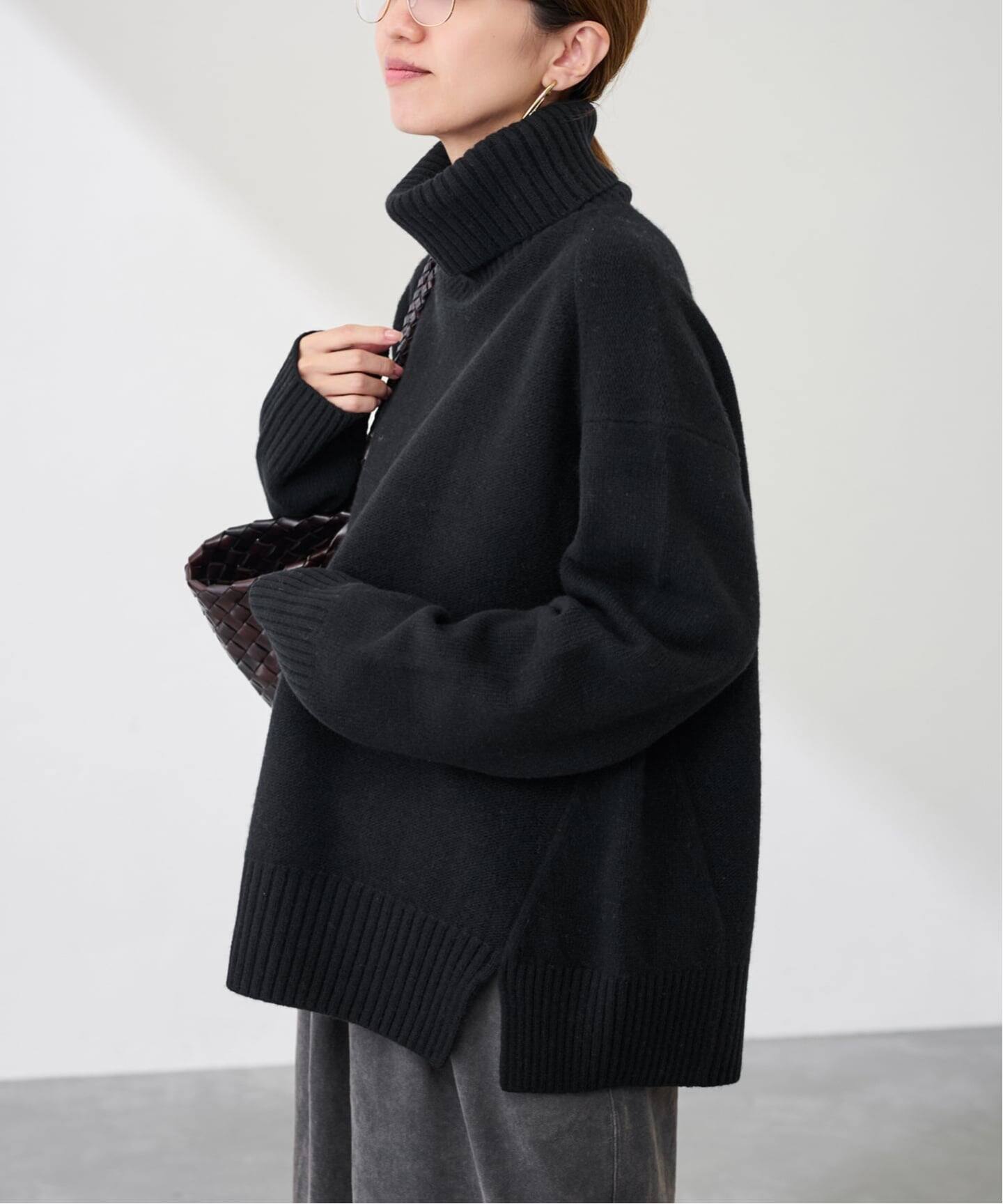 ≪一部カラーWEB限定 / 追加≫AQUA タートルプルオーバー 3（ニット