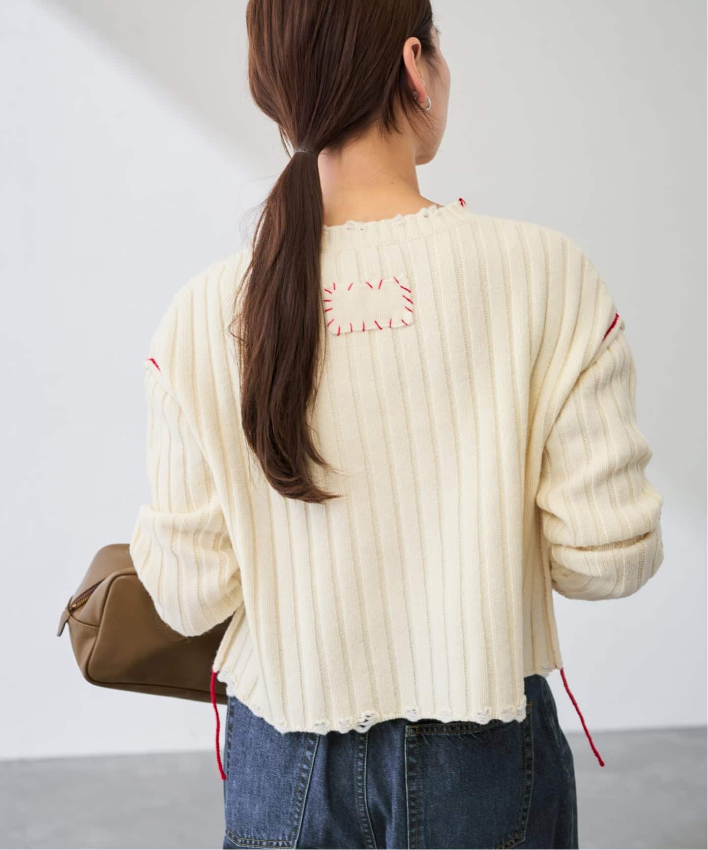 ハンドステッチリペアライクニット（ニット／セーター）｜FRAMeWORK