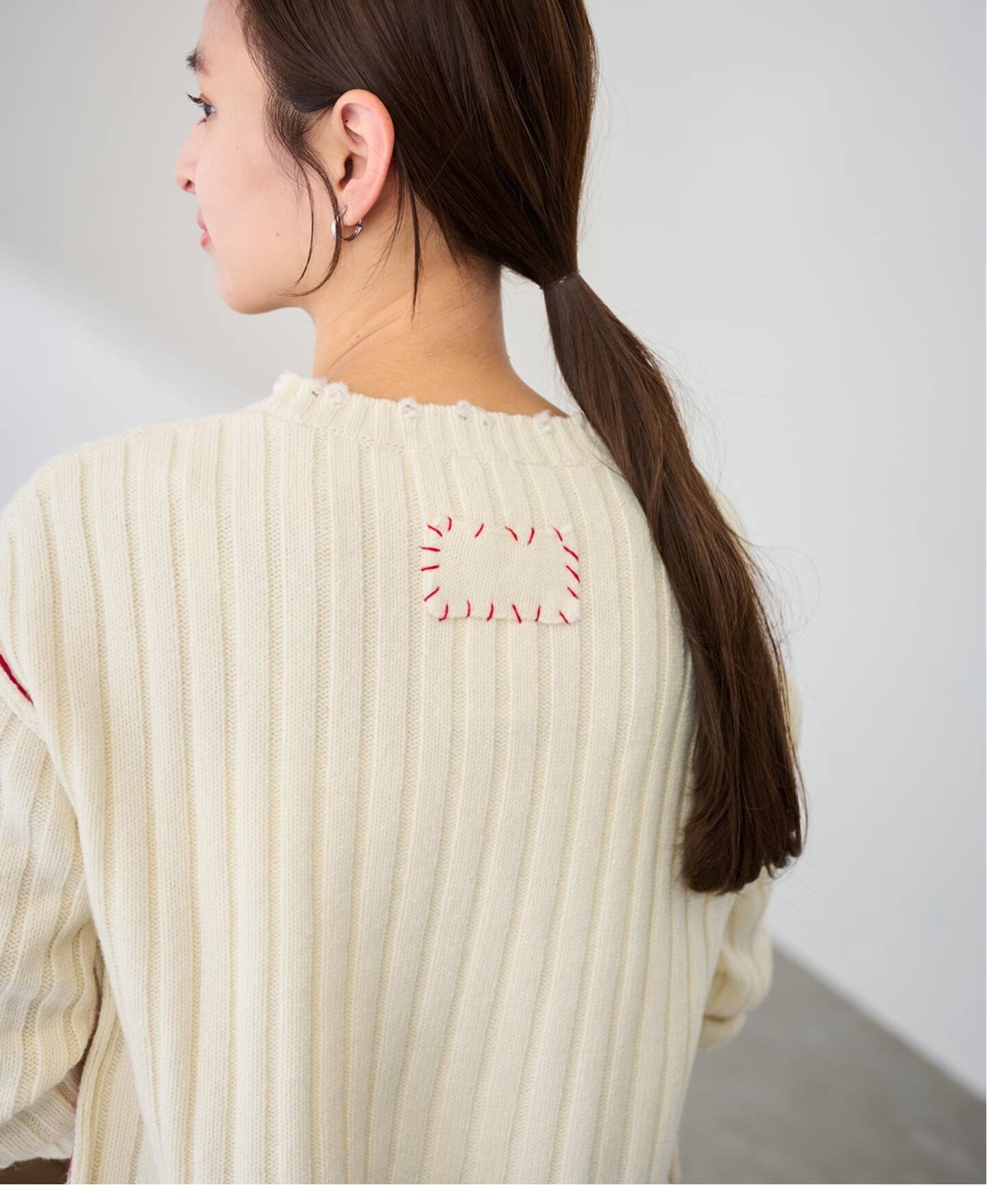 ハンドステッチリペアライクニット（ニット／セーター）｜FRAMeWORK