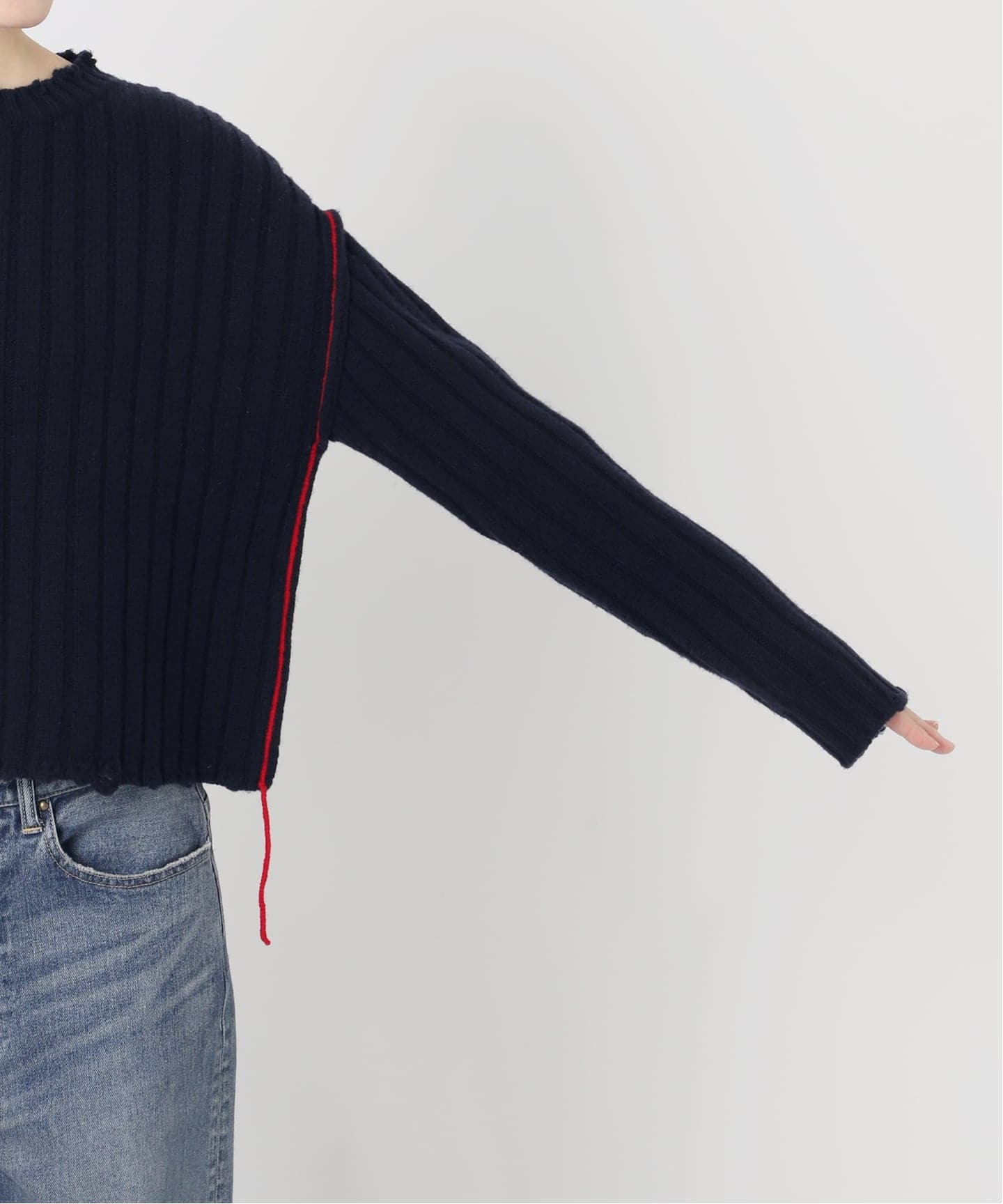 FRAMeWORK 新作　ハンドステッチリペアライクニット　今季 ハンドステッチリペアライクニット（ニット／セーター）｜FRAMeWORK