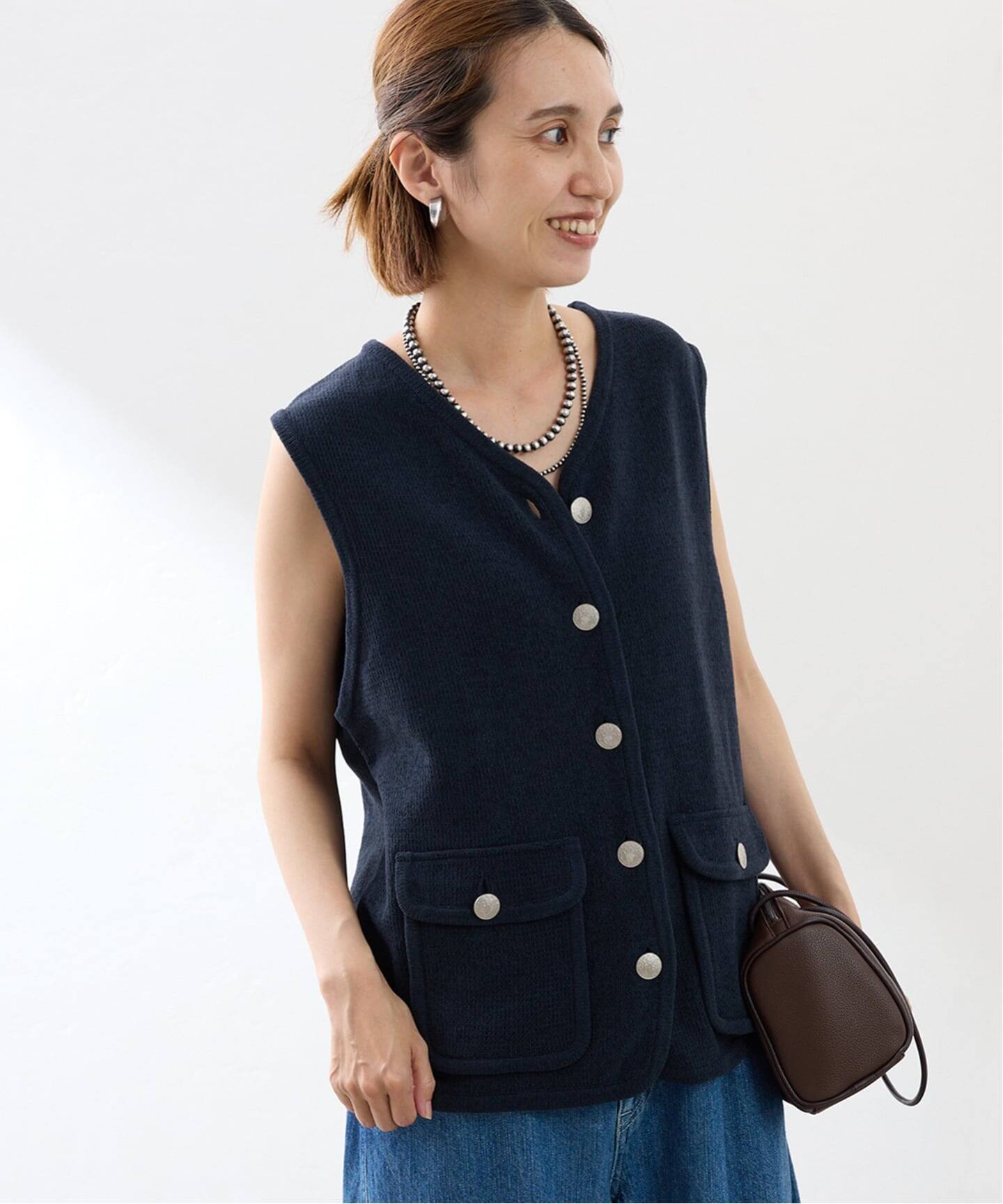 FRAMeWORK フレームワーク メタルボタンベスト ベスト ジレ 金ボタン FRAMeWORK フレームワーク メタルボタンベスト ベスト ジレ 金ボタン