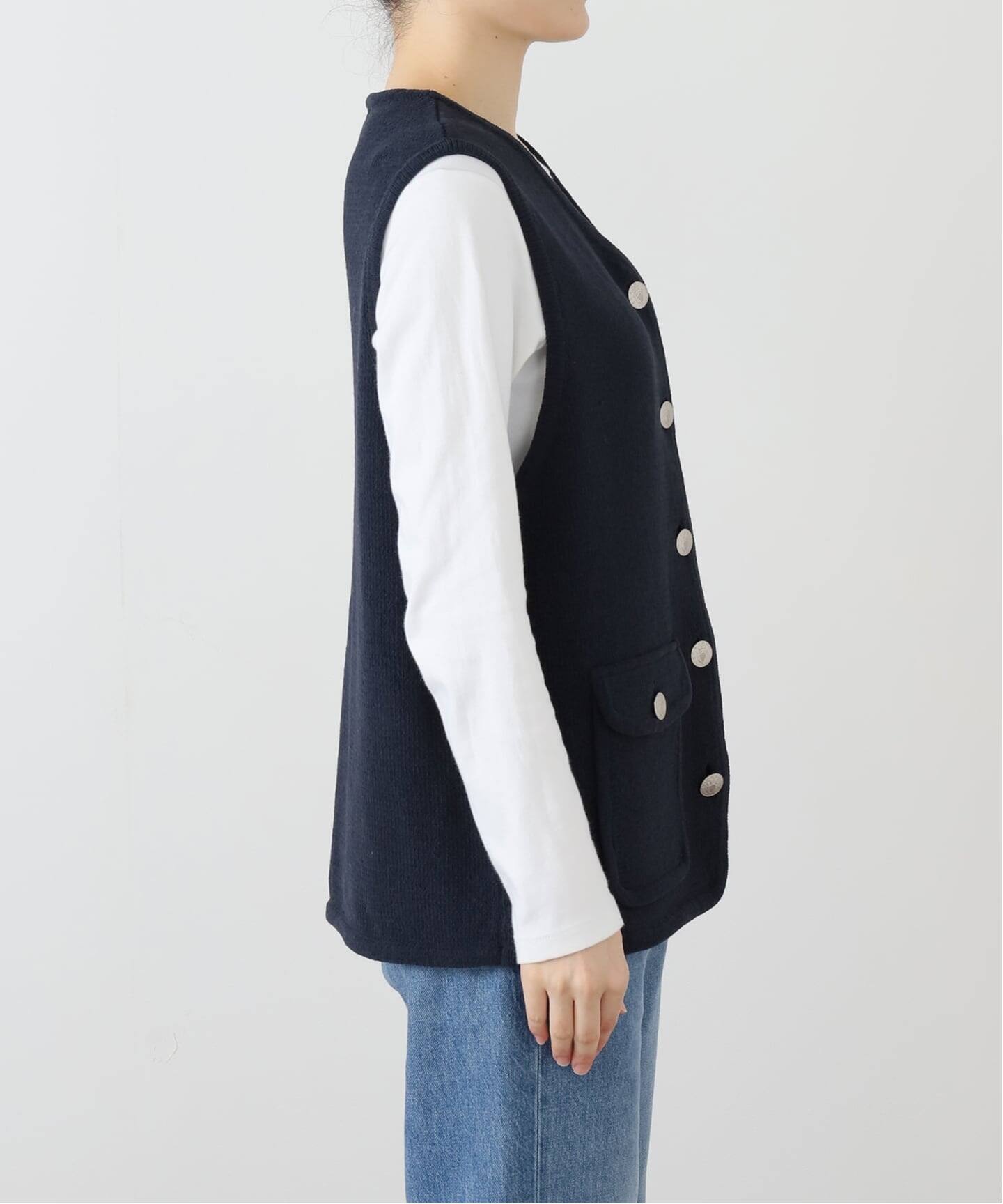 メタルボタンベスト FRAMeWORK フレームワーク トップス ベスト・ジレ FRAMeWORK - メタルボタンベスト FRAMeWORK フレームワーク