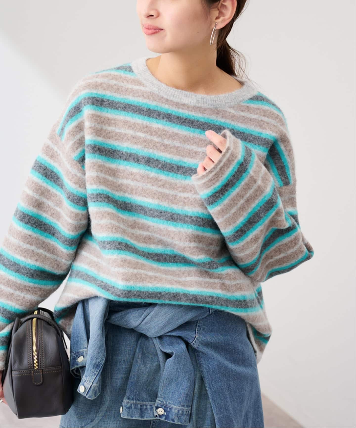 kikiki様専用】FRAMeWORK ヘアリー ボーダー プルオーバー - メルカリ