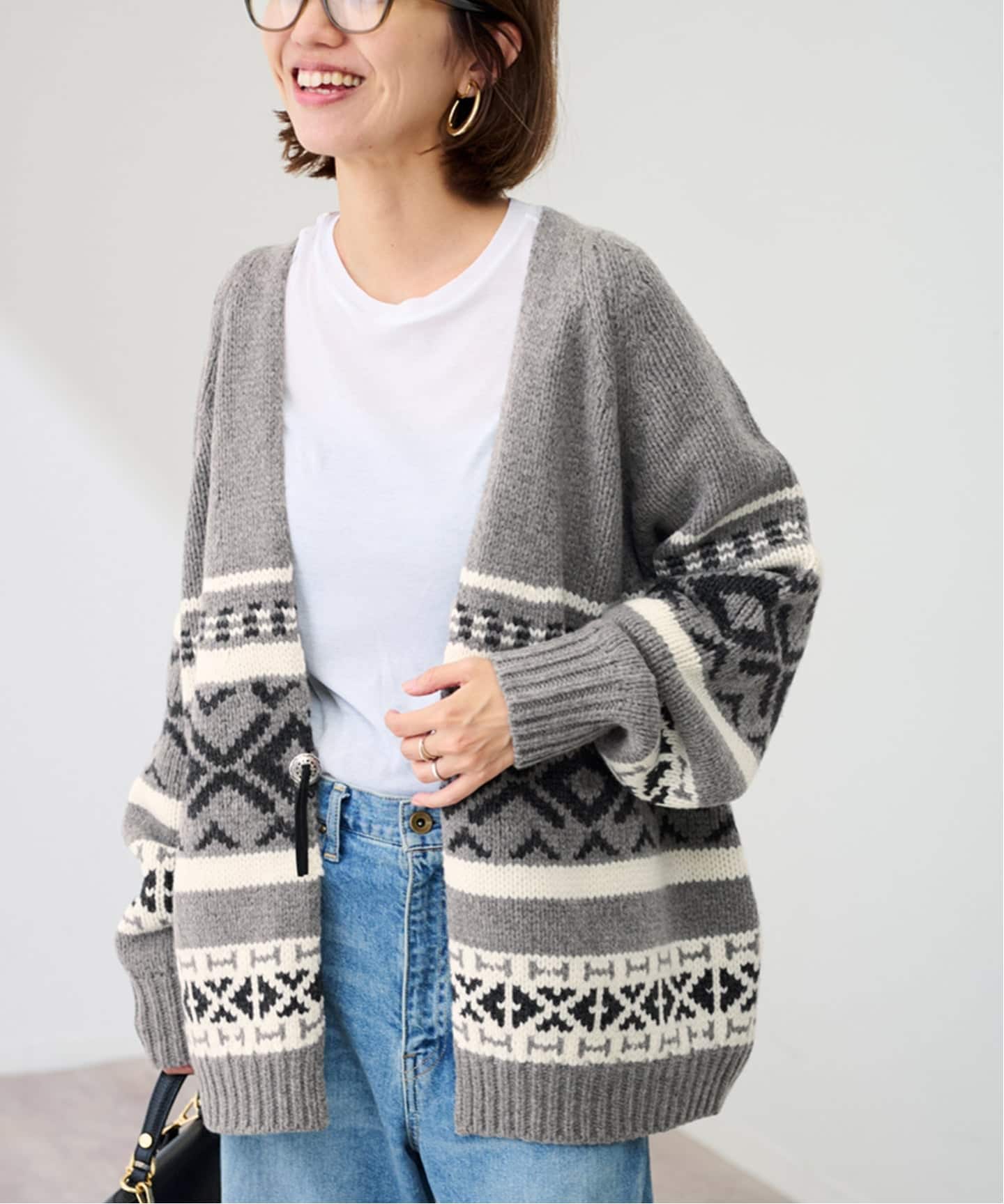 ジャガードカーディガン（カーディガン）｜FRAMeWORK（フレームワーク