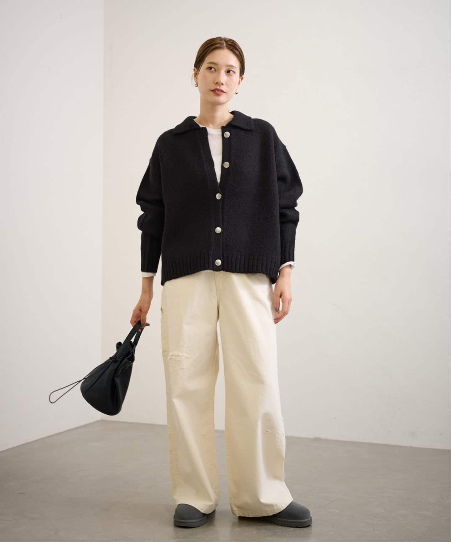 新品　FRAMeWORメタルボタン衿付きカーディガン ≪追加≫メタルボタン衿付きカーディガン（カーディガン）｜FRAMeWORK