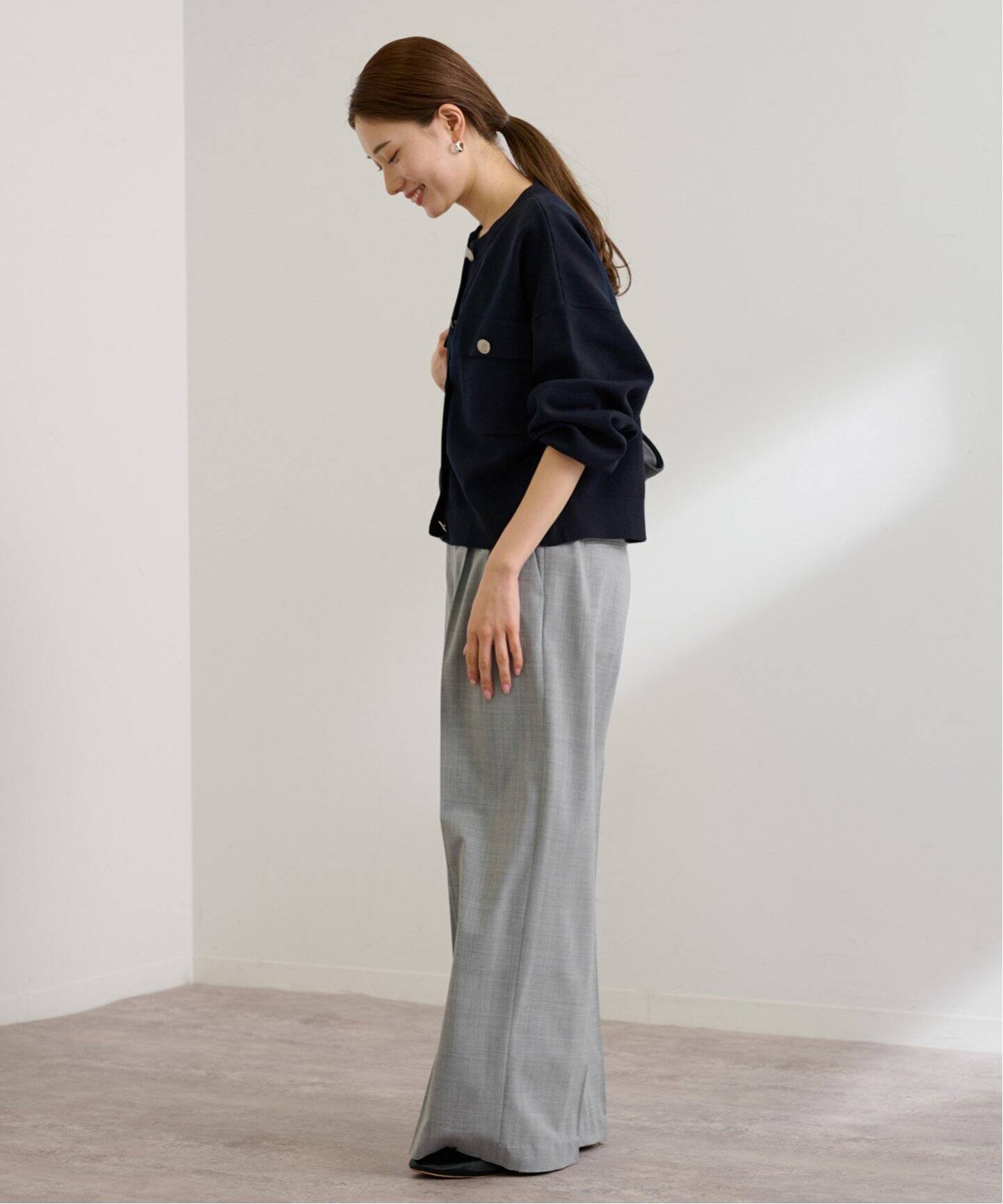 ダブルジャガードクロップドカーディガン（カーディガン）｜FRAMeWORK