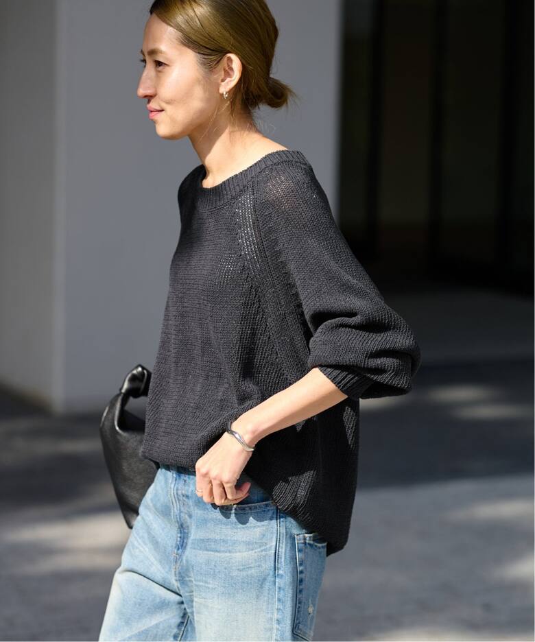 ≪WEB限定追加≫リネンコットンラグランニット（ニット／セーター  