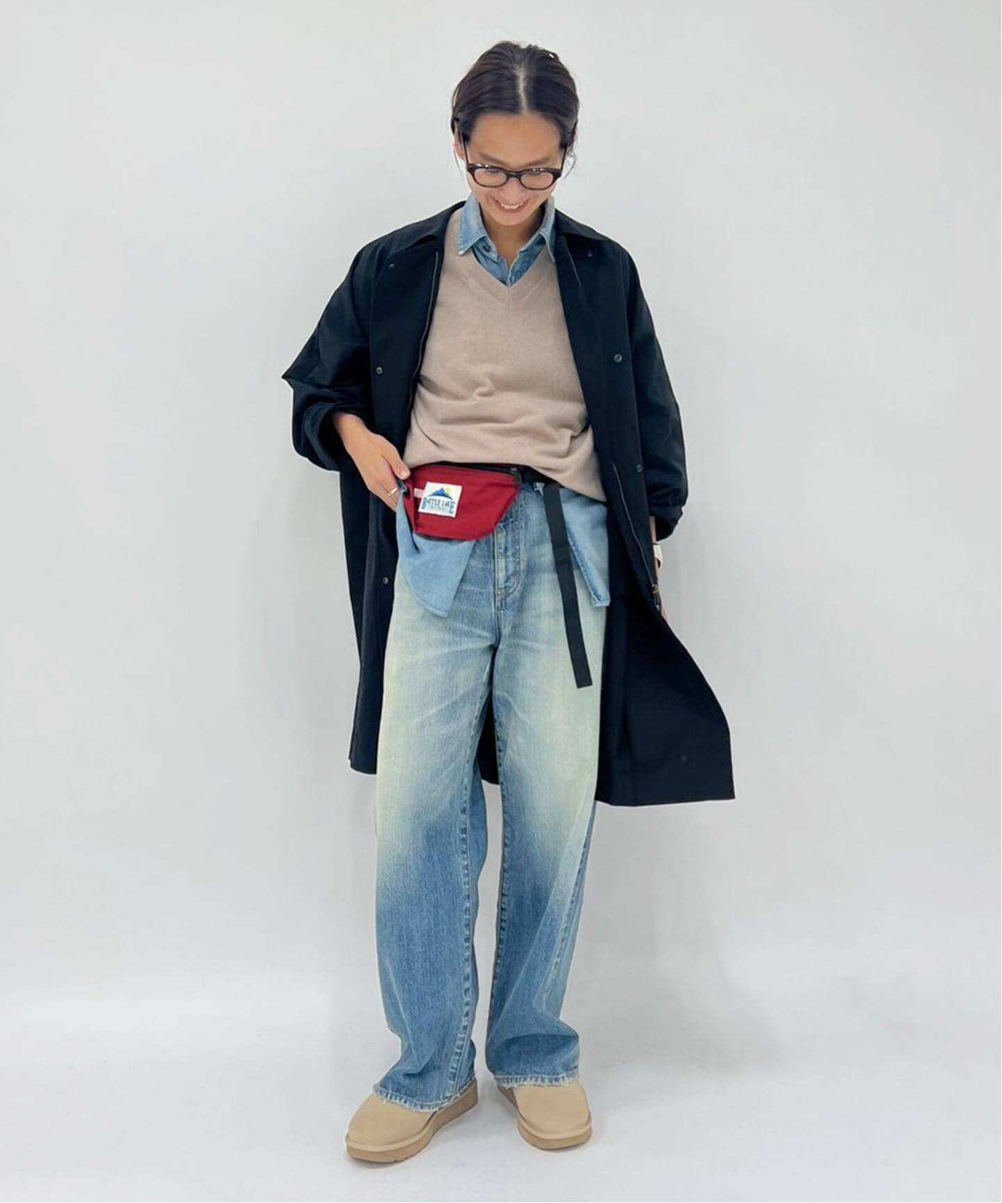 ≪予約≫カシミヤブレンドウールVネックニット（ニット