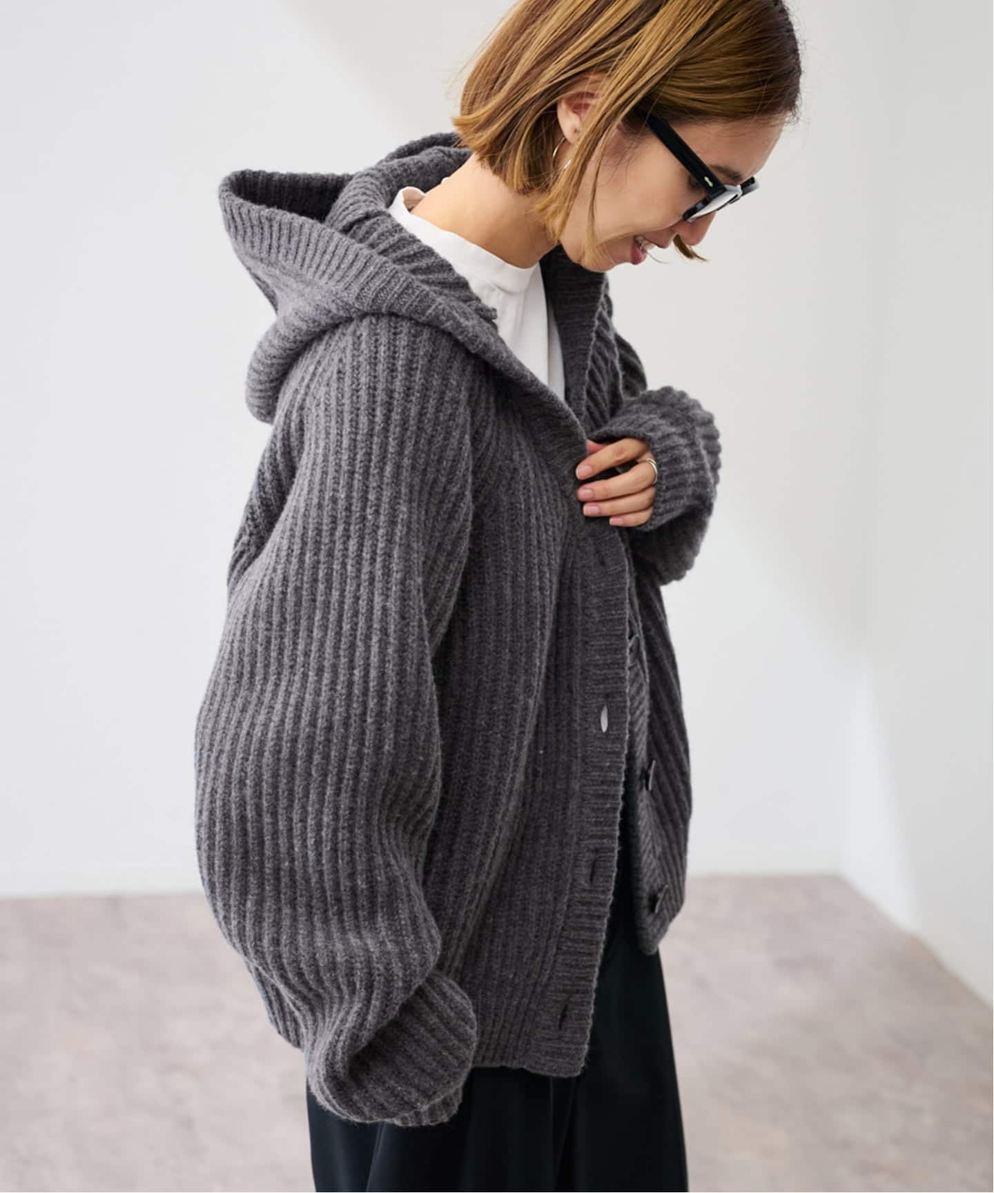 WOOLフードカーディガン（カーディガン）｜FRAMeWORK（フレームワーク