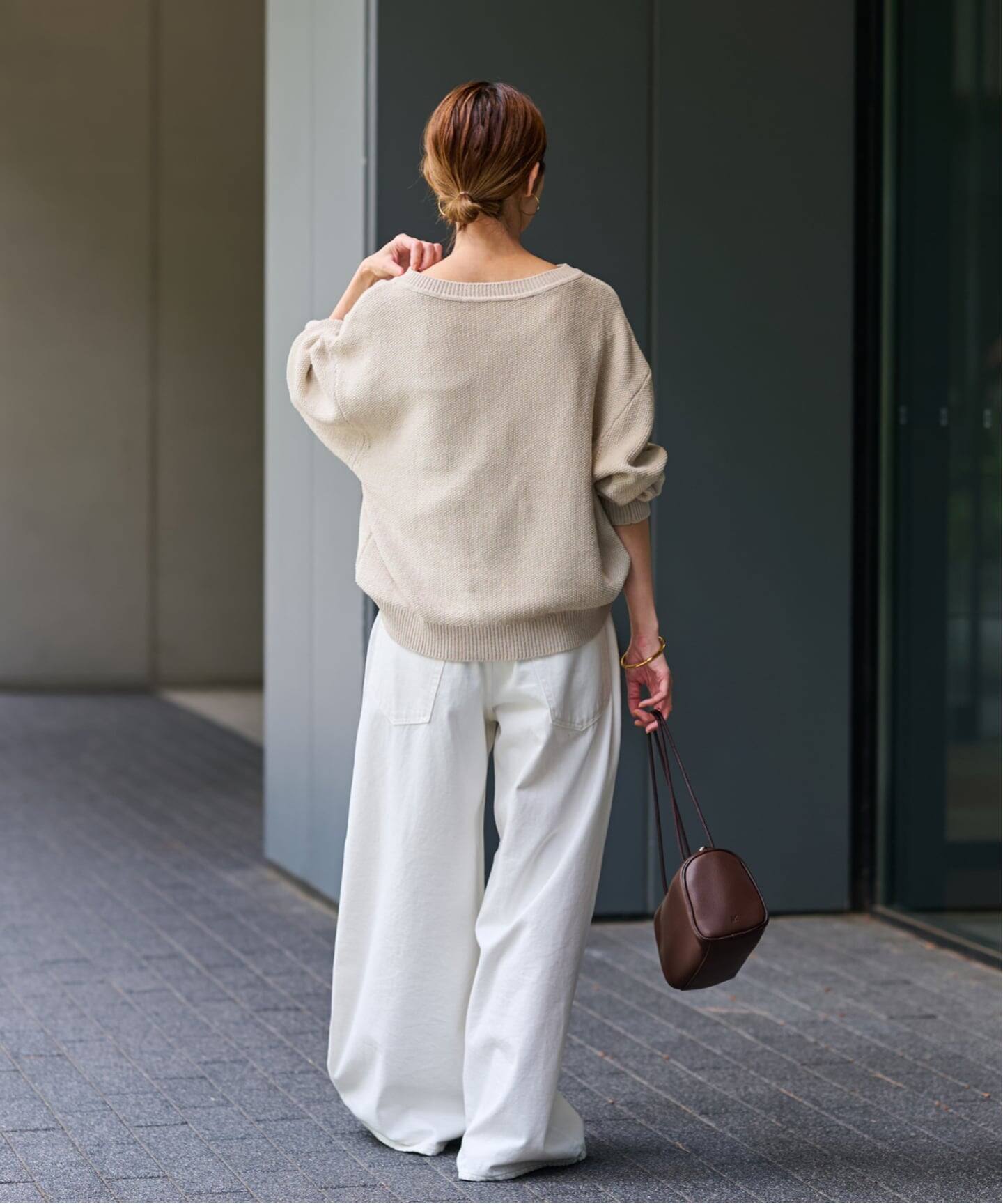 【新品・未使用】FRAMeWORK カノコ2way ヘンリーニット　ベージュ ≪追加予約≫カノコ2WAYヘンリーニット 2（ニット／セーター