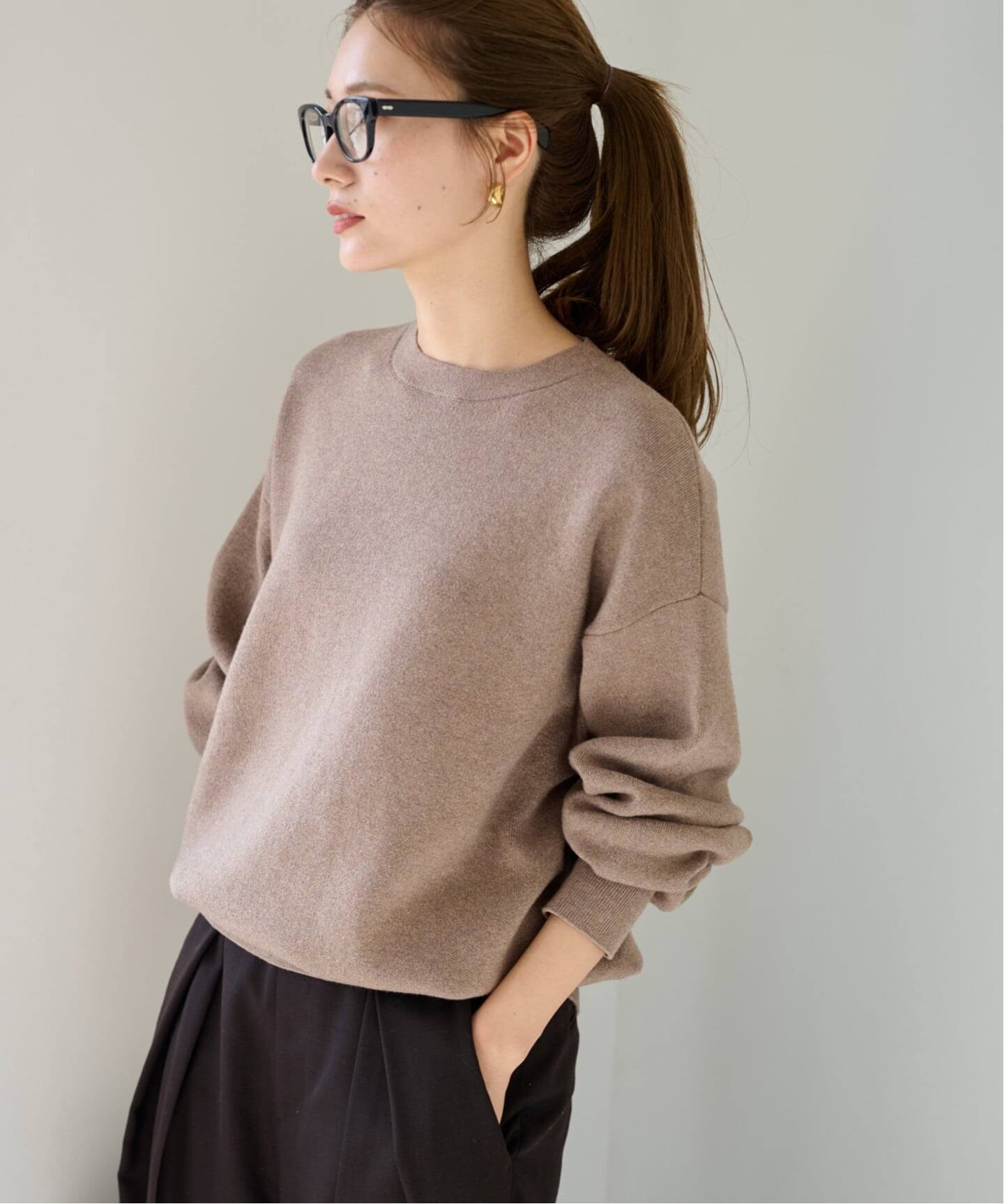 新品　Framework カシミヤ混ニットプルオーバー　レッド ≪WEB限定 / 追加予約≫カシミヤ混ニットプルオーバー（ニット