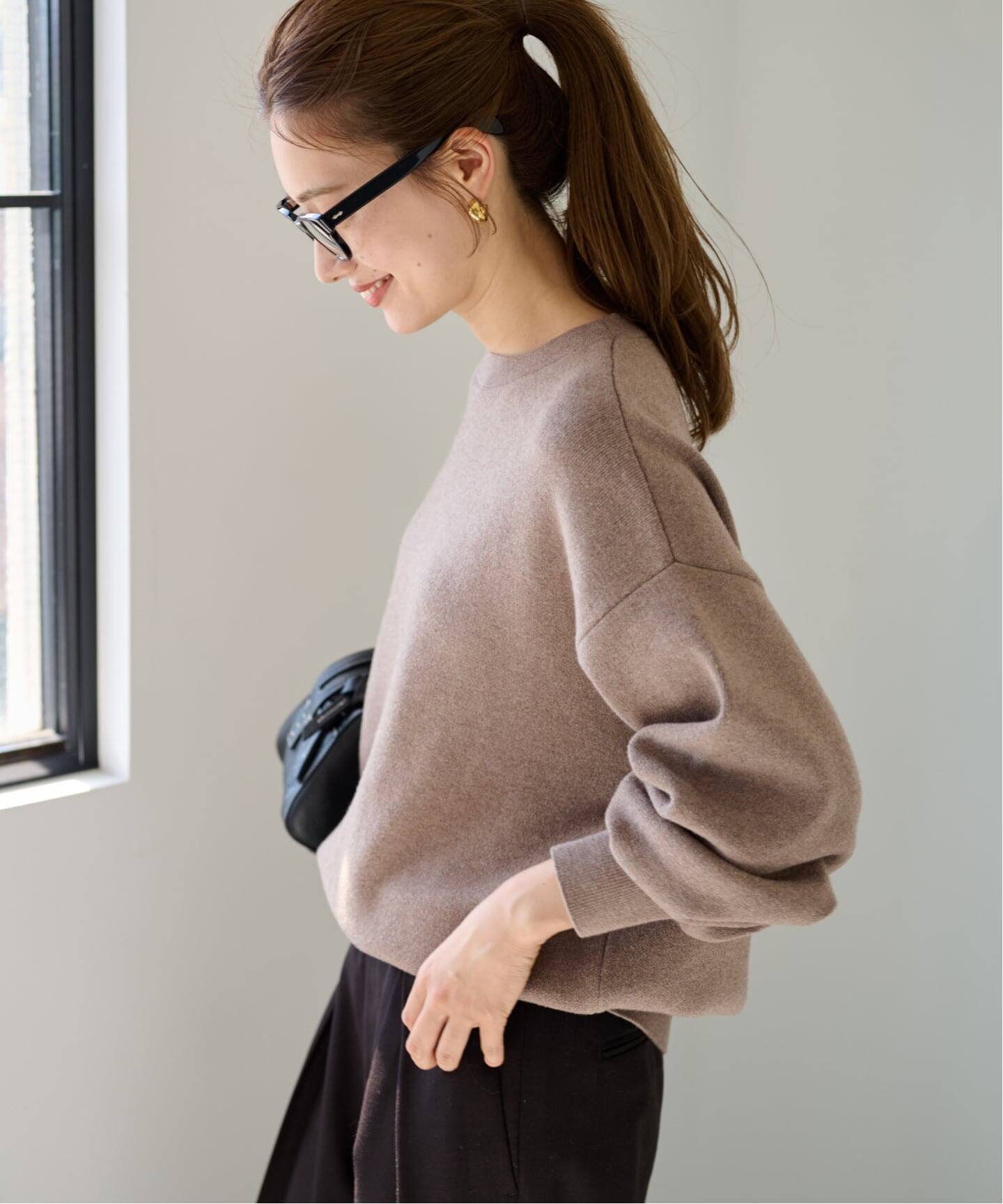 新品　Framework カシミヤ混ニットプルオーバー　レッド 新品 Framework カシミヤ混ニットプルオーバー レッド