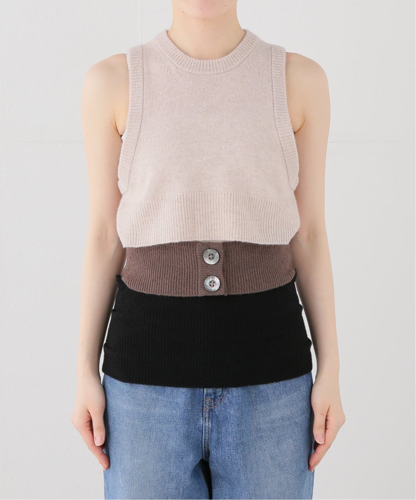 KAYLE/ケイル WOOL VEST WAIST WARMER SET（ニット／セーター