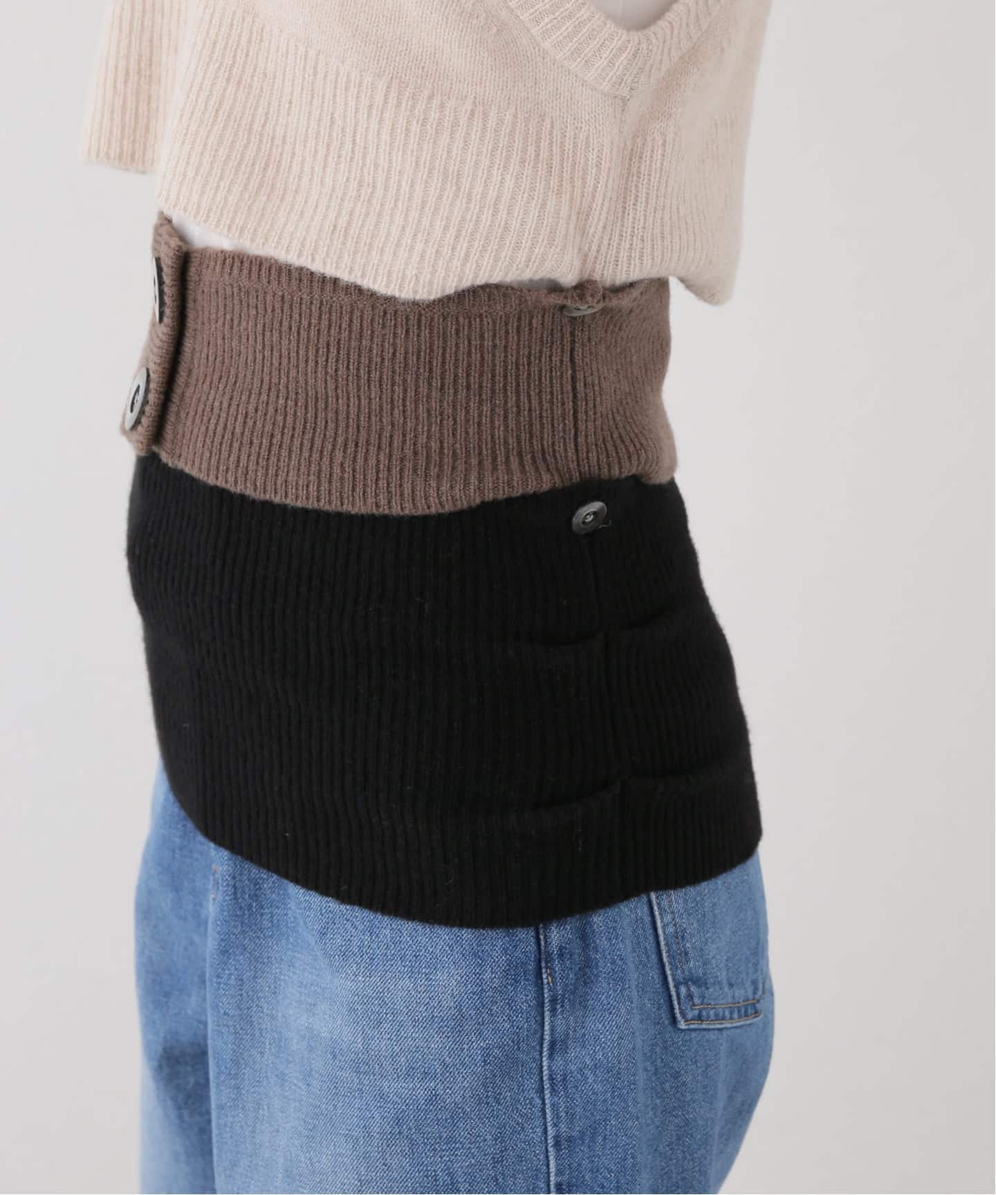 KAYLE/ケイル WOOL VEST WAIST WARMER SET（ニット／セーター