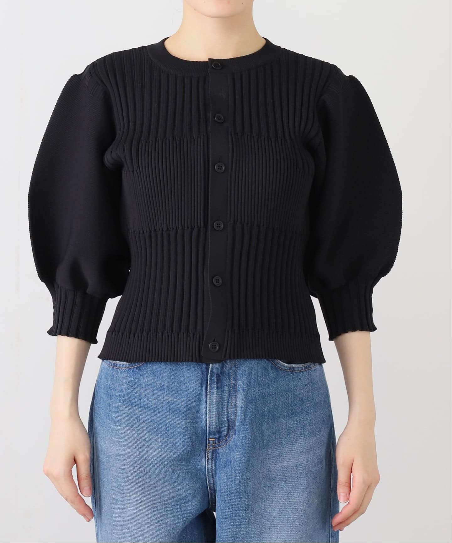 CFCL / シーエフシーエル FLUTED SHORT PUFF SLEEVE CARDIGAN