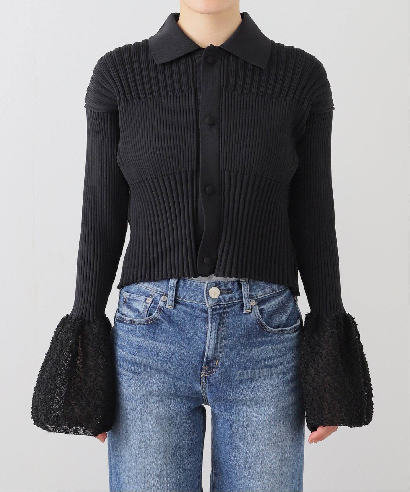 CFCL FLUTED ORNAMENT CROPPED SHIRTカーディガン CFCL】FLUTED ORNAMENT CROPPED SHIRT CARDIGAN | idealclasse