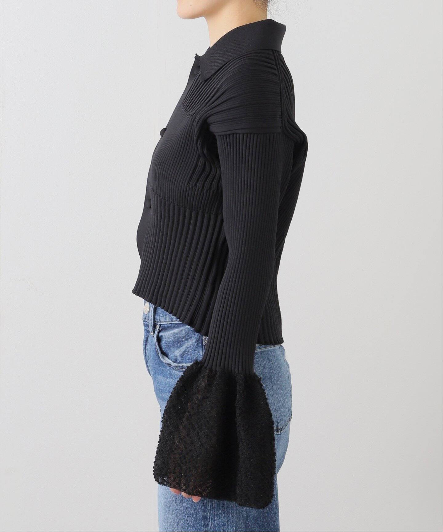 CFCL FLUTED ORNAMENT CROPPED SHIRT CARDI（ニット／セーター