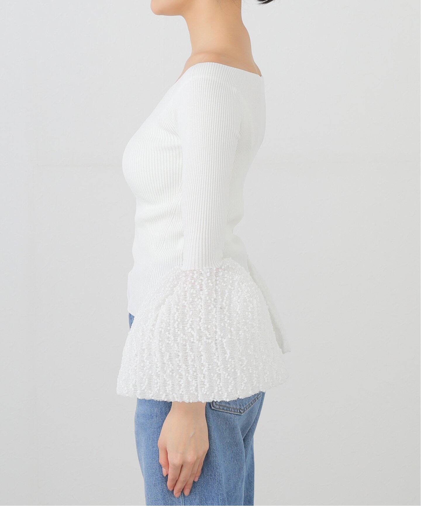 CFCL POTTERY HS ORNAMENT OFF SHOULDER LO CF009KN086（ニット