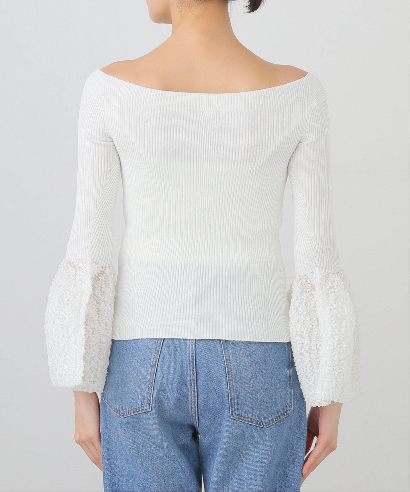 CFCL POTTERY HS ORNAMENT OFF SHOULDER LO CF009KN086（ニット