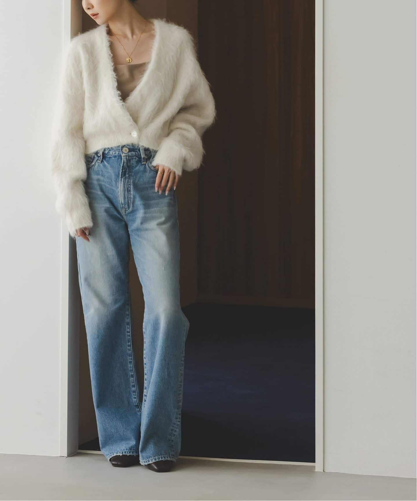 アルパカミックスシャギーカーデ（カーディガン）｜NOBLE（ノーブル