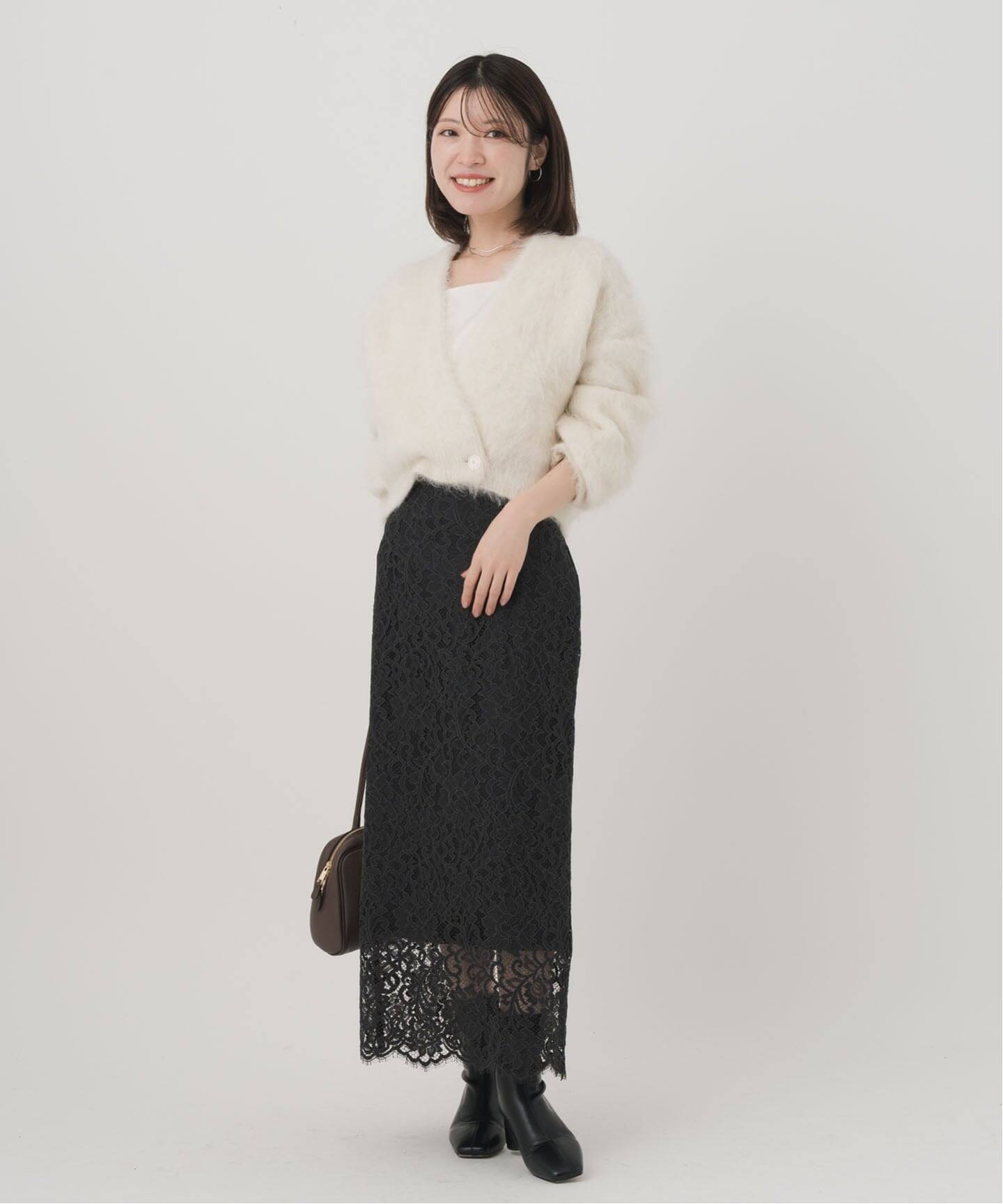 アルパカミックスシャギーカーデ（カーディガン）｜NOBLE（ノーブル