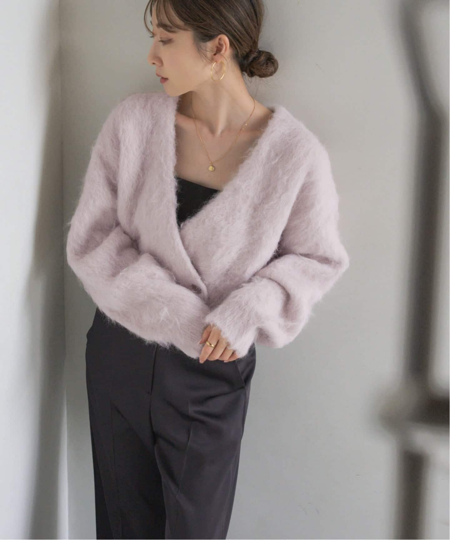 【美品・人気】ヨリ yori ベビーアルパカミックスカーディガン CHILD ファッション 【美品・人気】ヨリ yori ベビーアルパカミックス