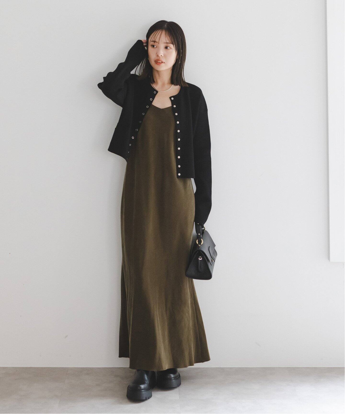 スムース編みスナップショートカーディガン（カーディガン）｜NOBLE  