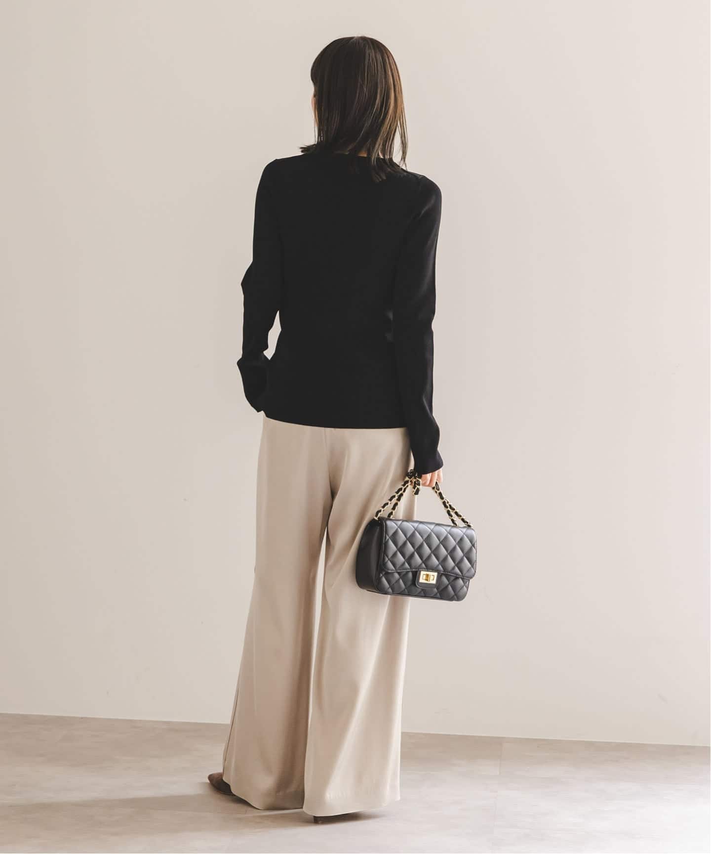 美品　Noble レースアップリブニット　カットソー WEB限定追加》レースアップリブニット（ニット／セーター）｜NOBLE