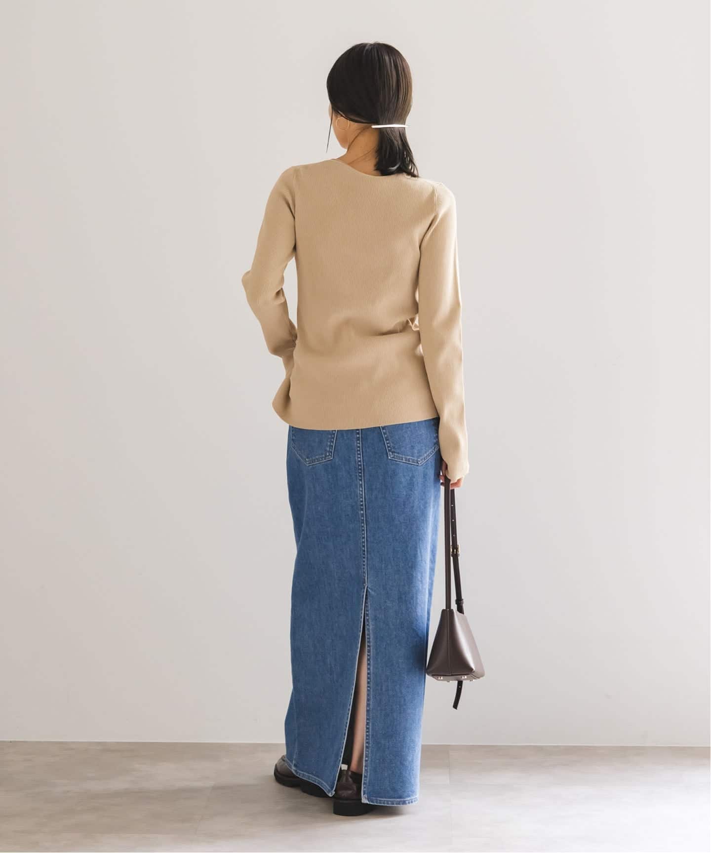 Noble　レースアップリブニット　新品タグ付き WEB限定追加》レースアップリブニット（ニット／セーター