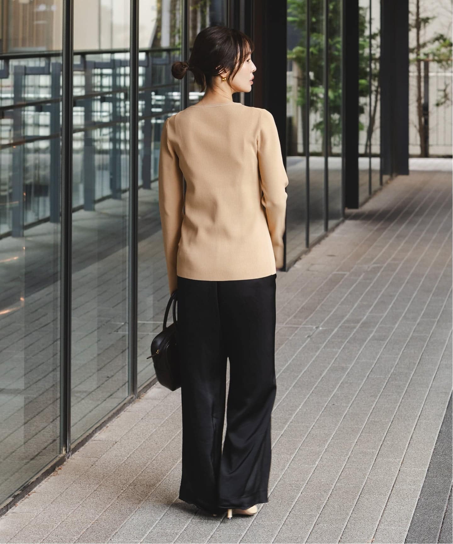 Noble　レースアップリブニット　新品タグ付き レースアップリブニット（ニット/セーター）｜NOBLE（ノーブル