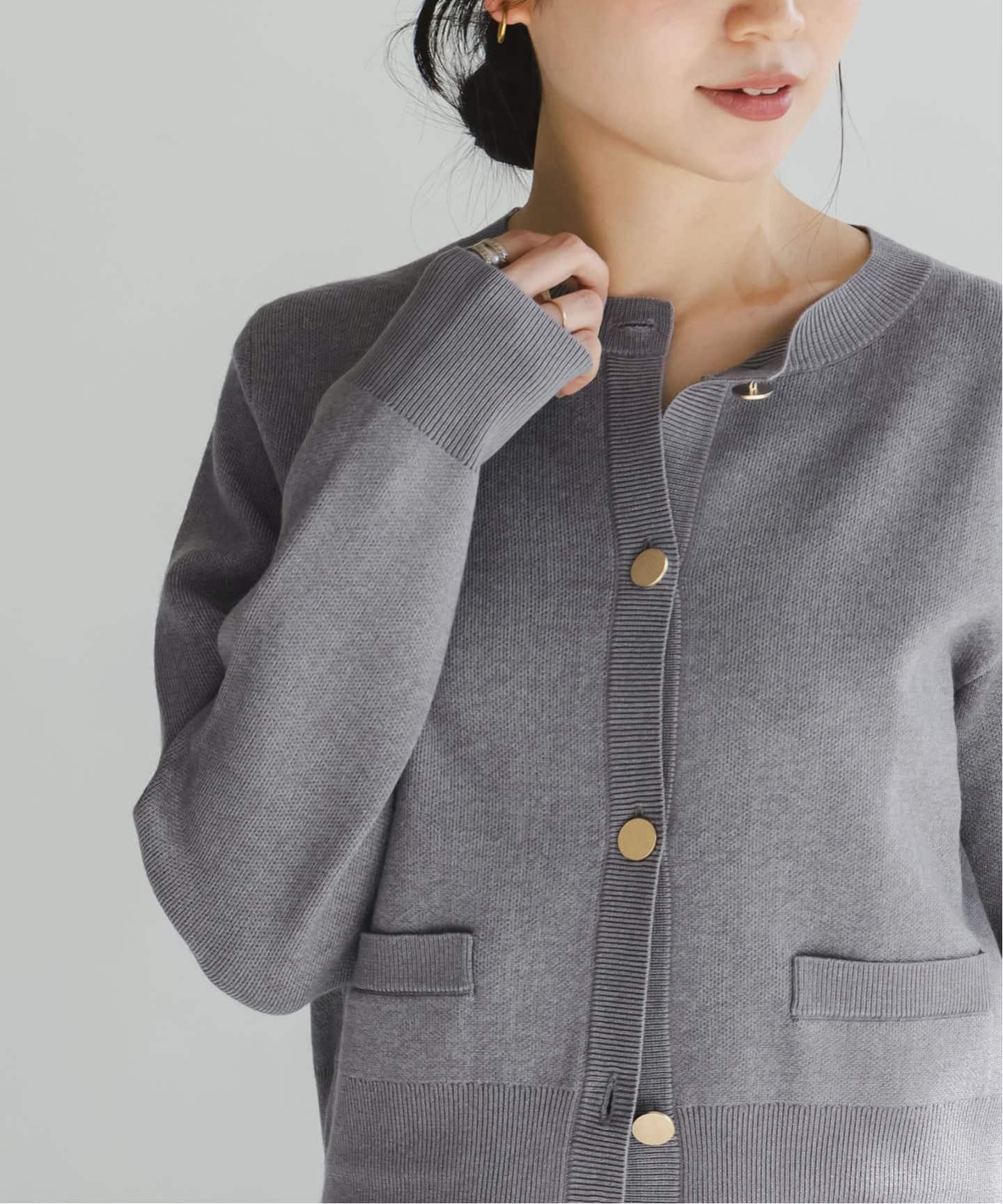 ダブル編みショートカーデ（カーディガン）｜NOBLE（ノーブル）の通販