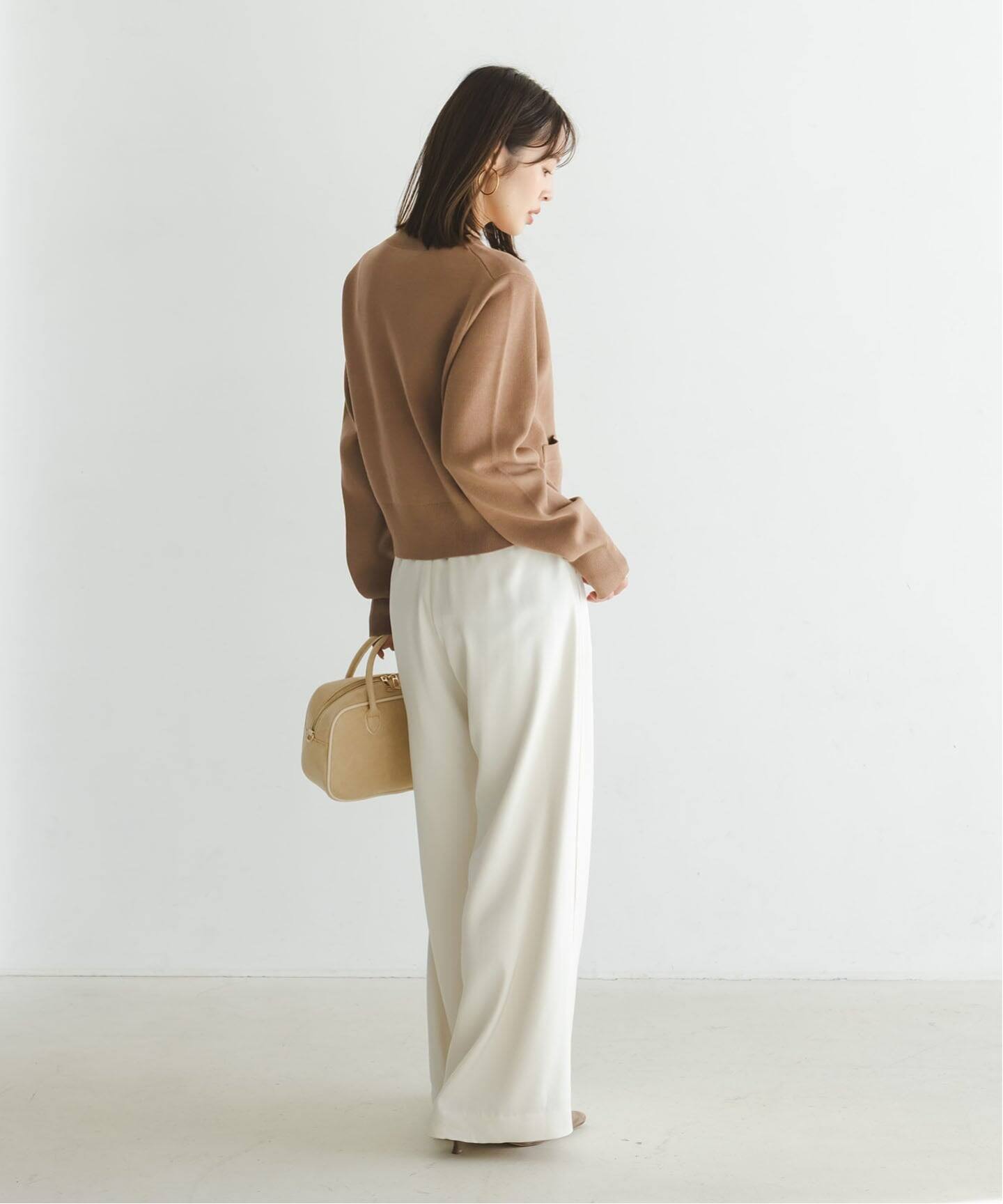 予約》ダブル編みショートカーデ（カーディガン）｜NOBLE（ノーブル