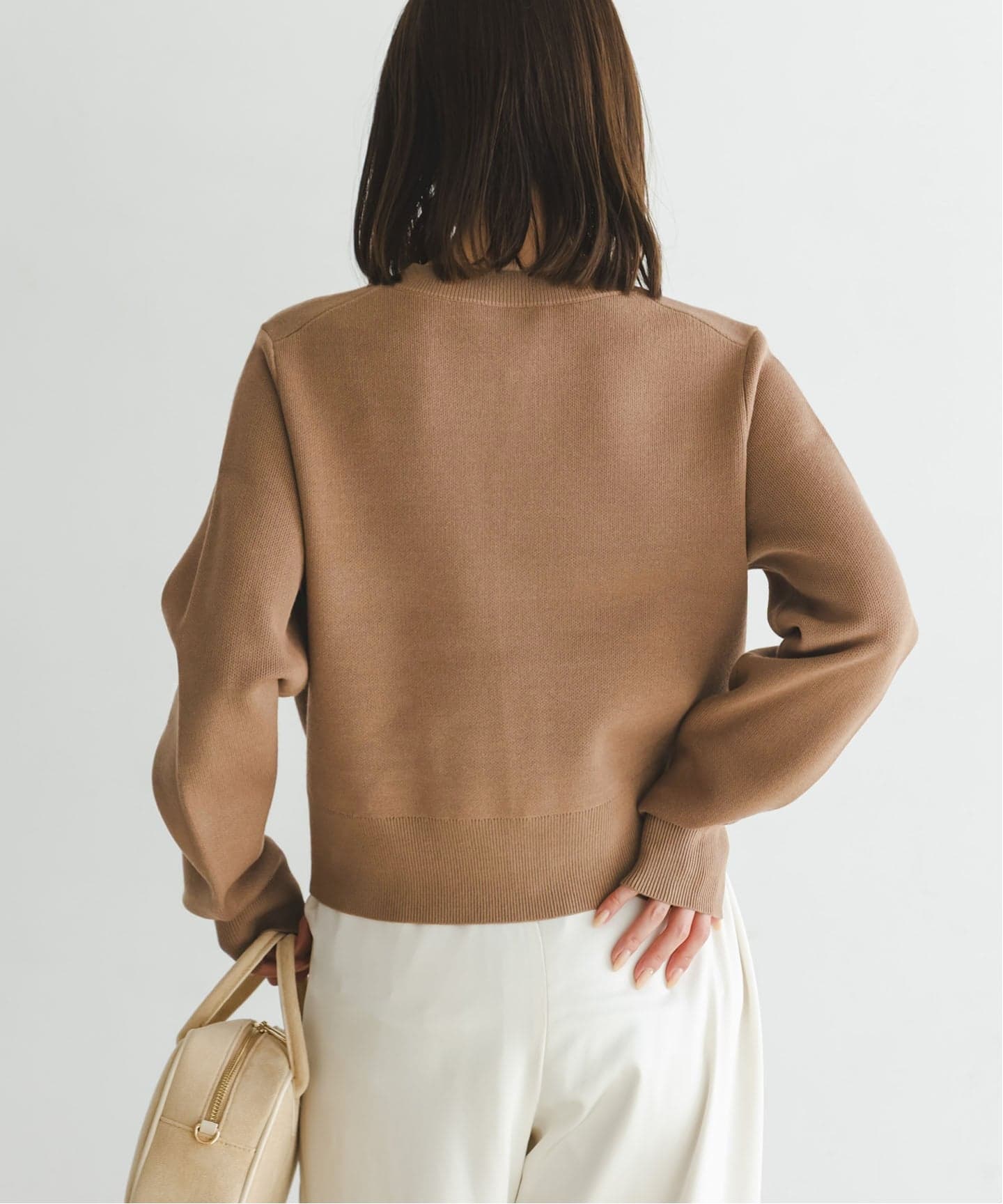 予約》ダブル編みショートカーデ（カーディガン）｜NOBLE（ノーブル