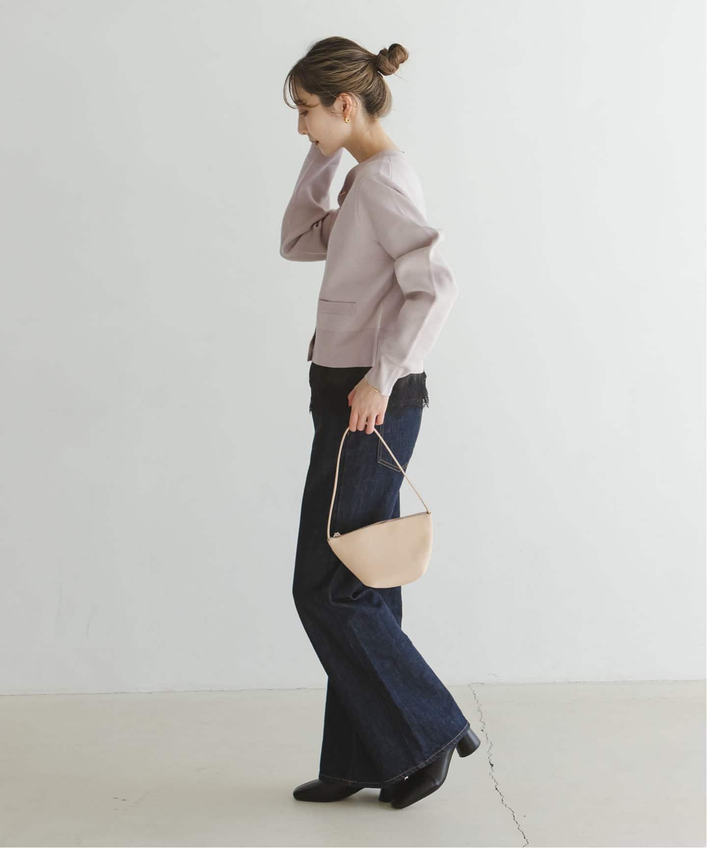 ダブル編みショートカーデ（カーディガン）｜NOBLE（ノーブル）の通販