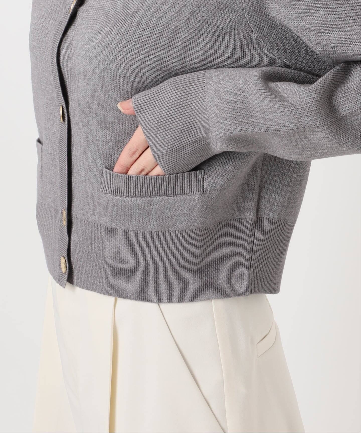 ダブル編みショートカーデ（カーディガン）｜NOBLE（ノーブル）の通販