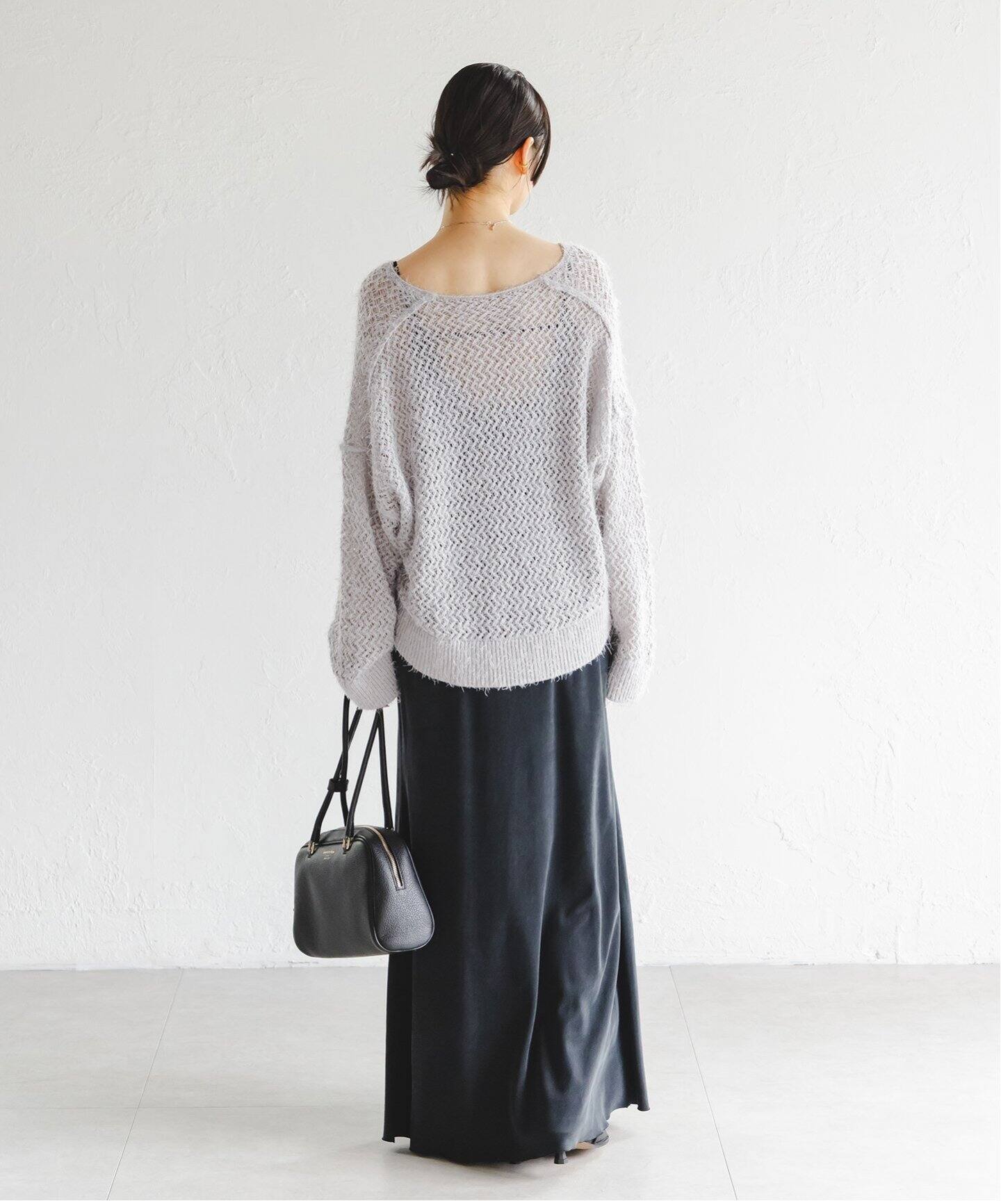 透かし編みプルオーバー（ニット／セーター）｜NOBLE（ノーブル）の  