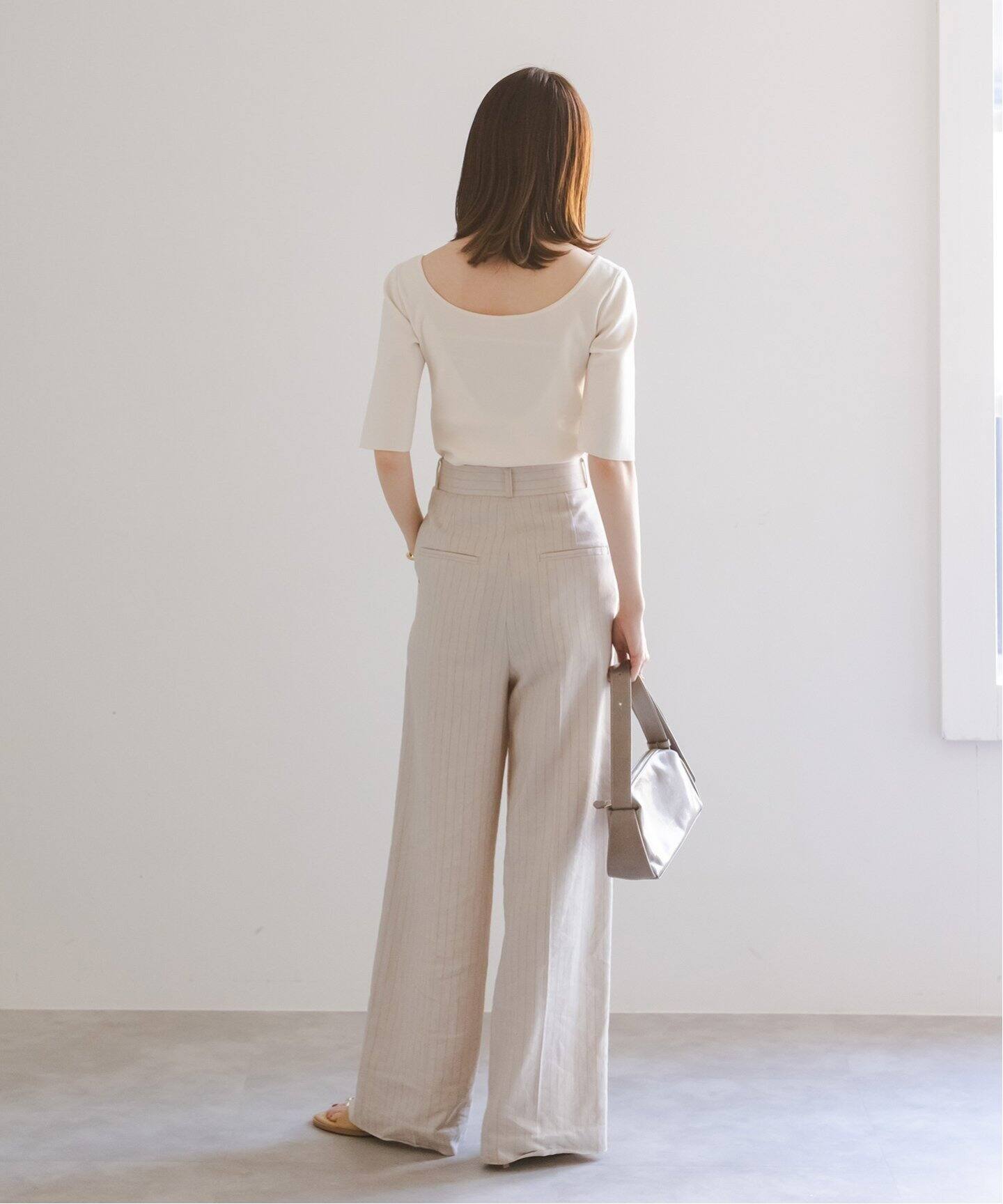 デコルテハーフスリーブニット（ニット／セーター）｜NOBLE（ノーブル