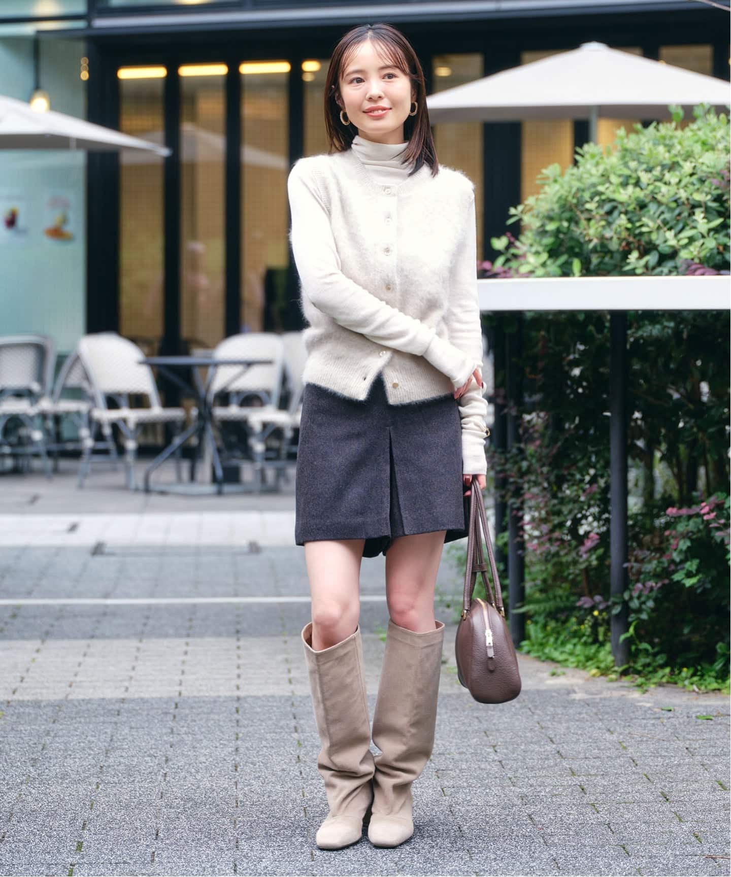 FOX/Caファーニットフロントボタンベスト（ベスト）｜NOBLE