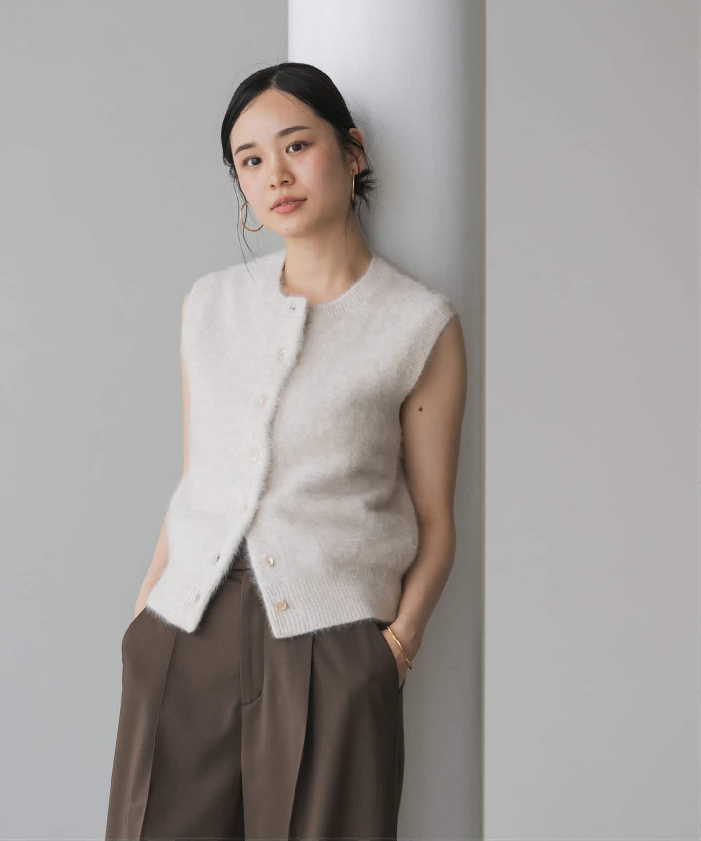 FOX/Caファーニットフロントボタンベスト（ベスト）｜NOBLE（ノーブル