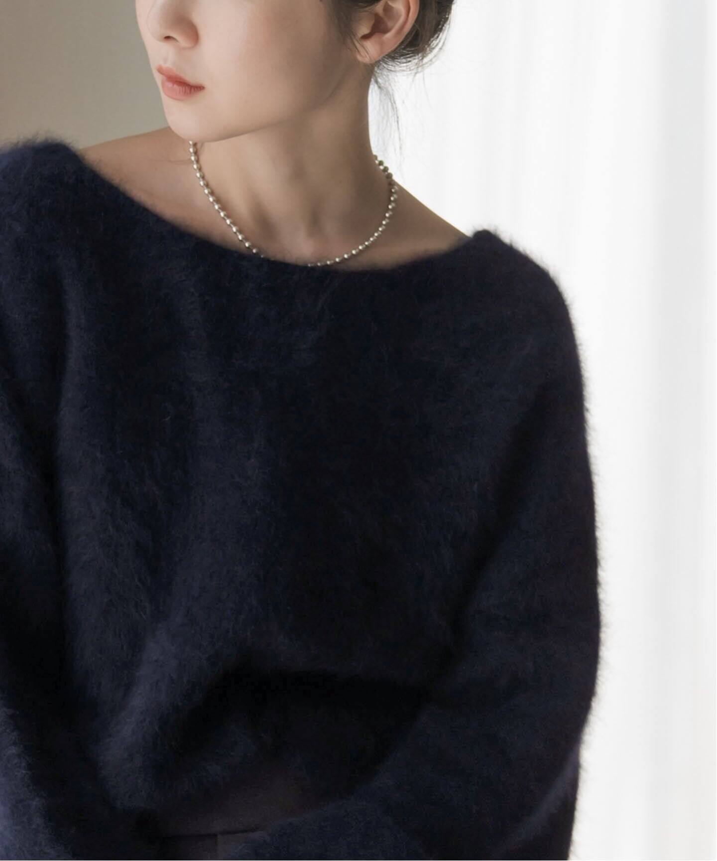 追加》ファーニット2WAYパフスリーブニット（ニット／セーター