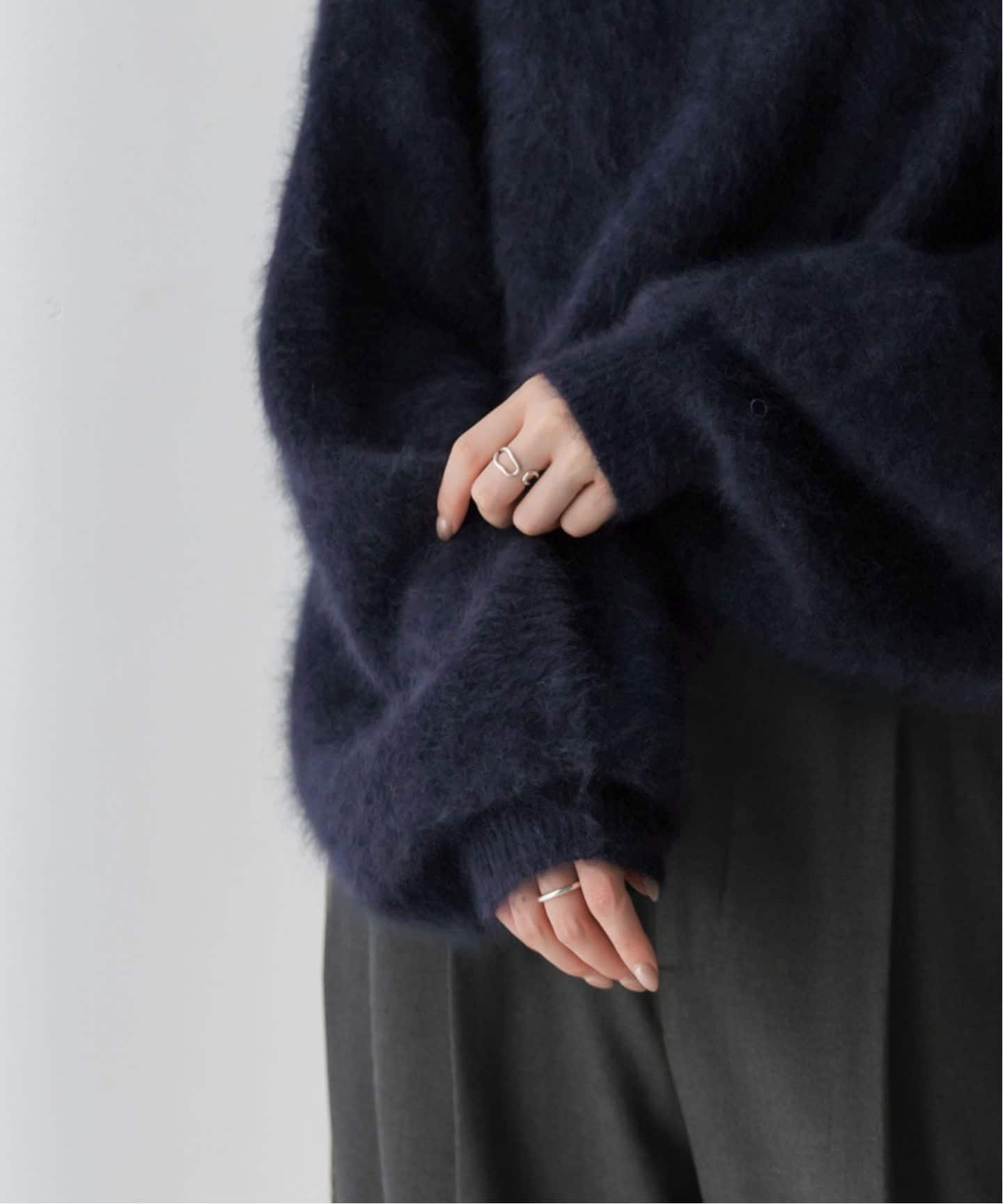 追加》ファーニット2WAYパフスリーブニット（ニット／セーター