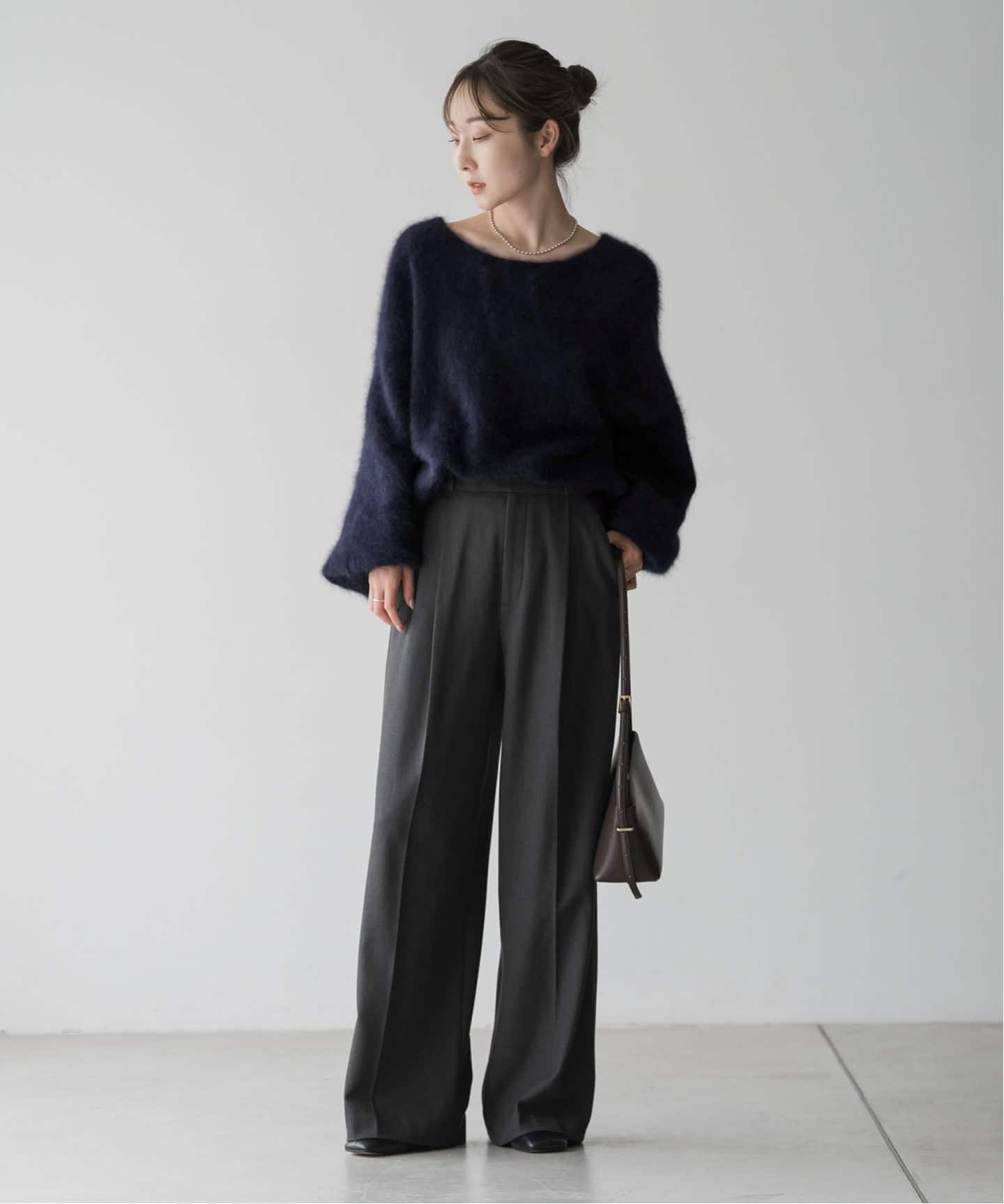 新品　NOBLE  2wayパフスリーブ 予約》ファーニット2WAYパフスリーブニット（ニット／セーター