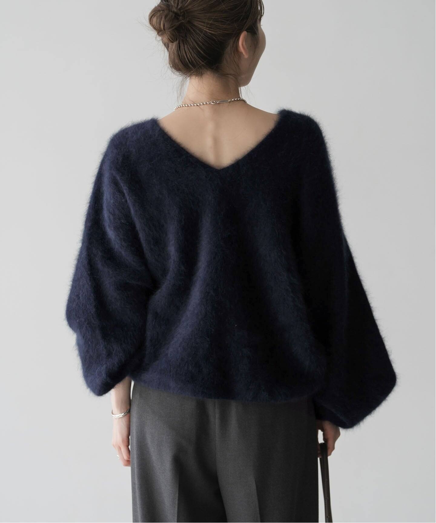 追加》ファーニット2WAYパフスリーブニット（ニット／セーター