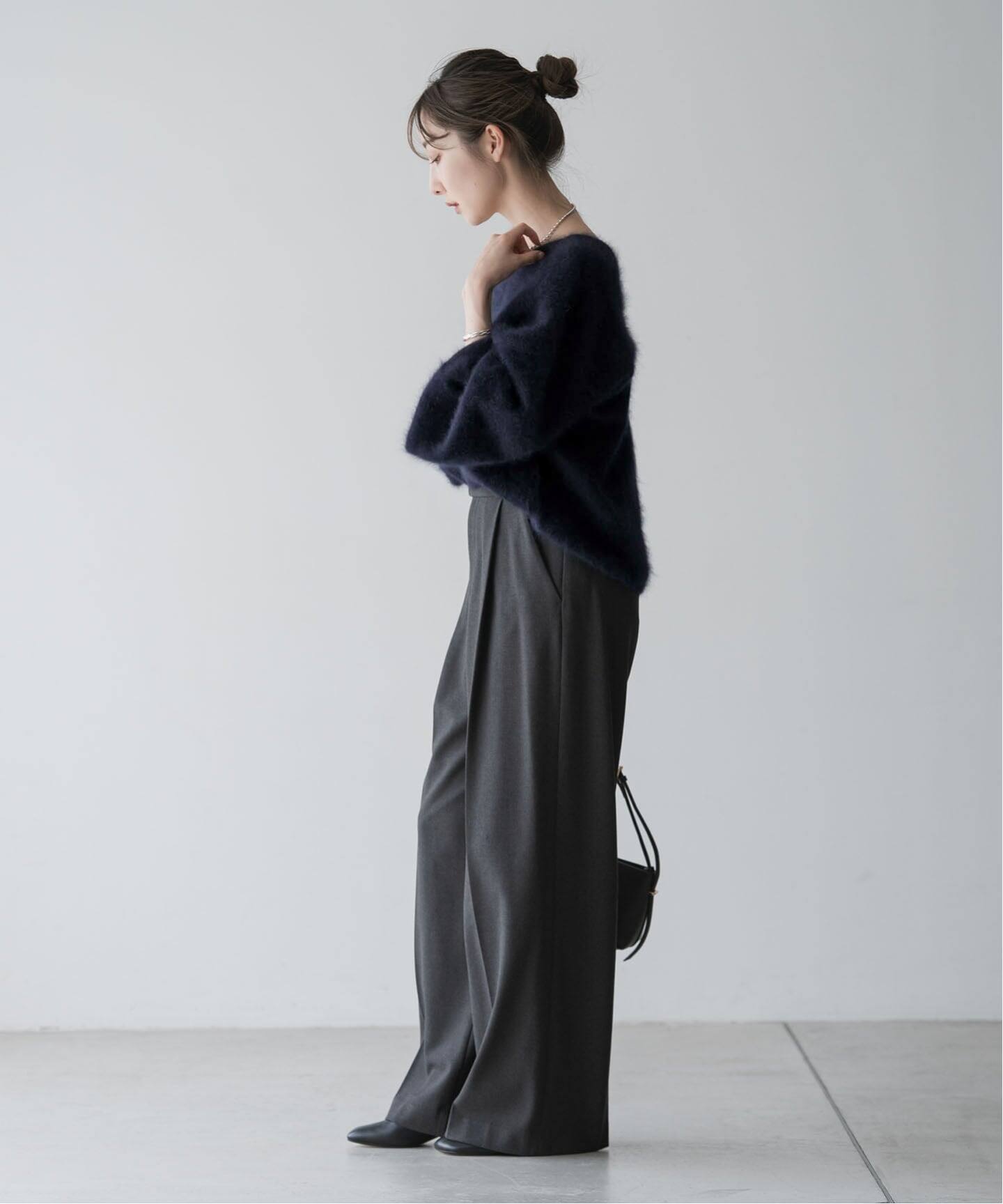 追加》ファーニット2WAYパフスリーブニット（ニット／セーター